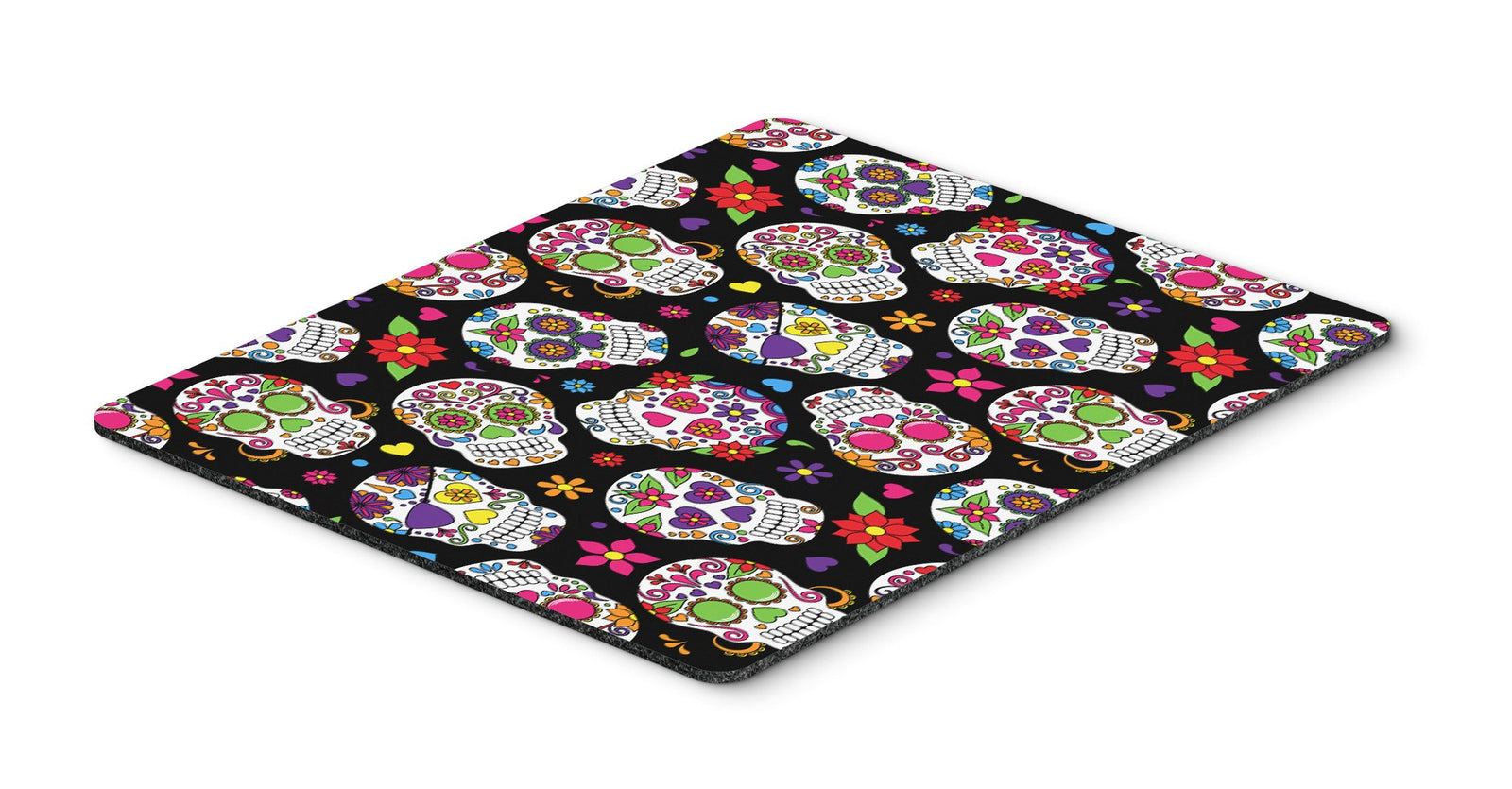 Day of the Dead Black Mouse Pad, Hot Pad or Trivet BB5116MP by Caroline's Treasures