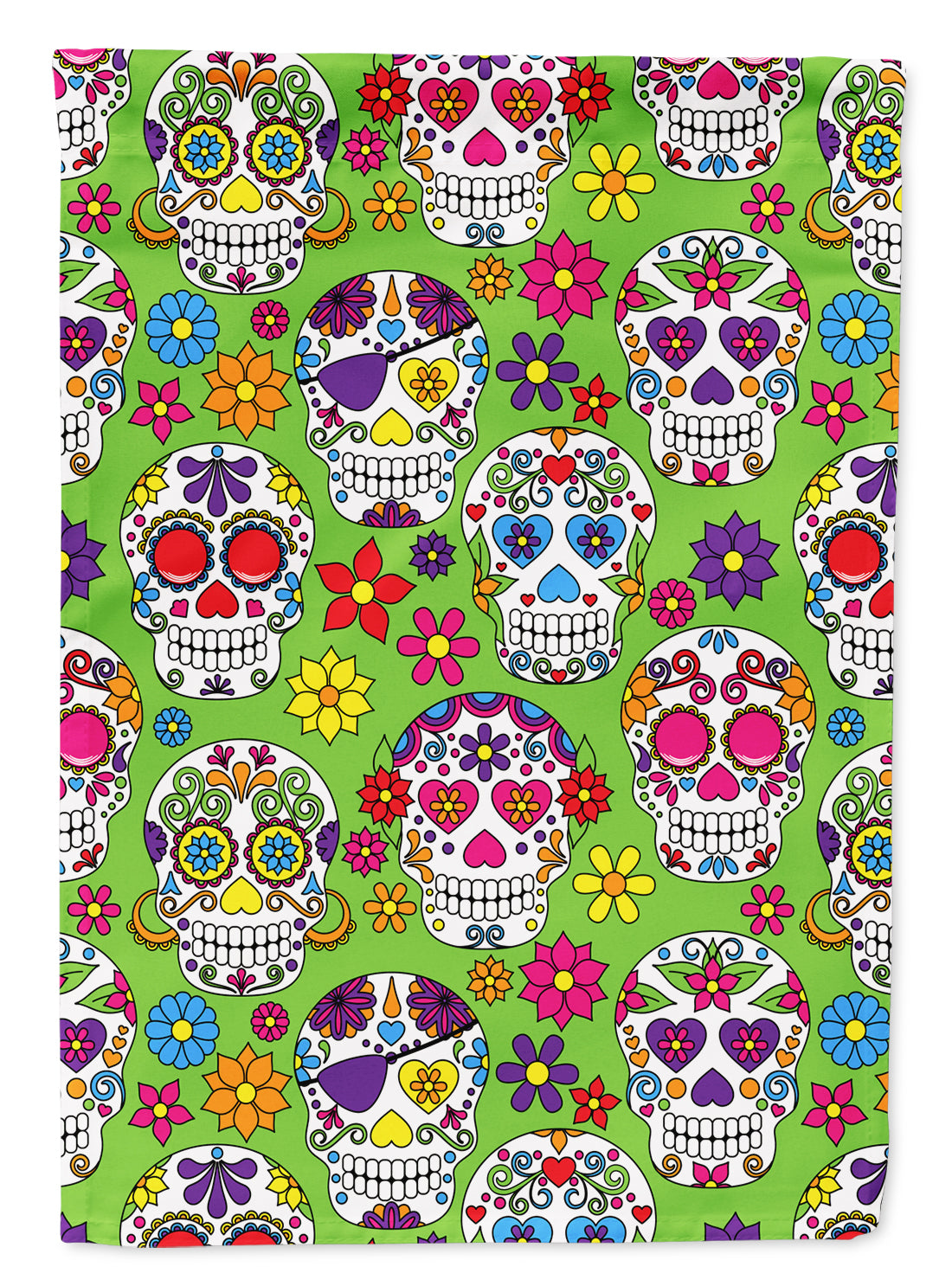 Day of the Dead Green Flag Garden Size BB5117GF