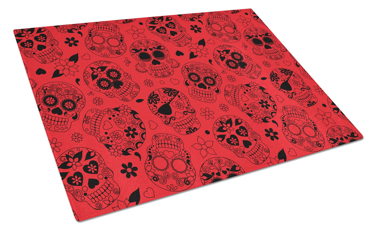 Day of the Dead Orange Glass Cutting Board Large BB5119LCB by Caroline&#39;s Treasures