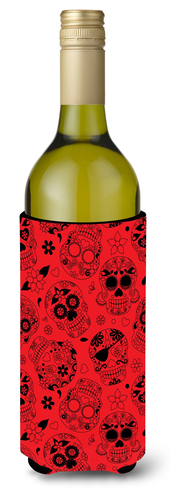 Day of the Dead Orange Wine Bottle Beverge Insulator Hugger BB5119LITERK by Caroline&#39;s Treasures