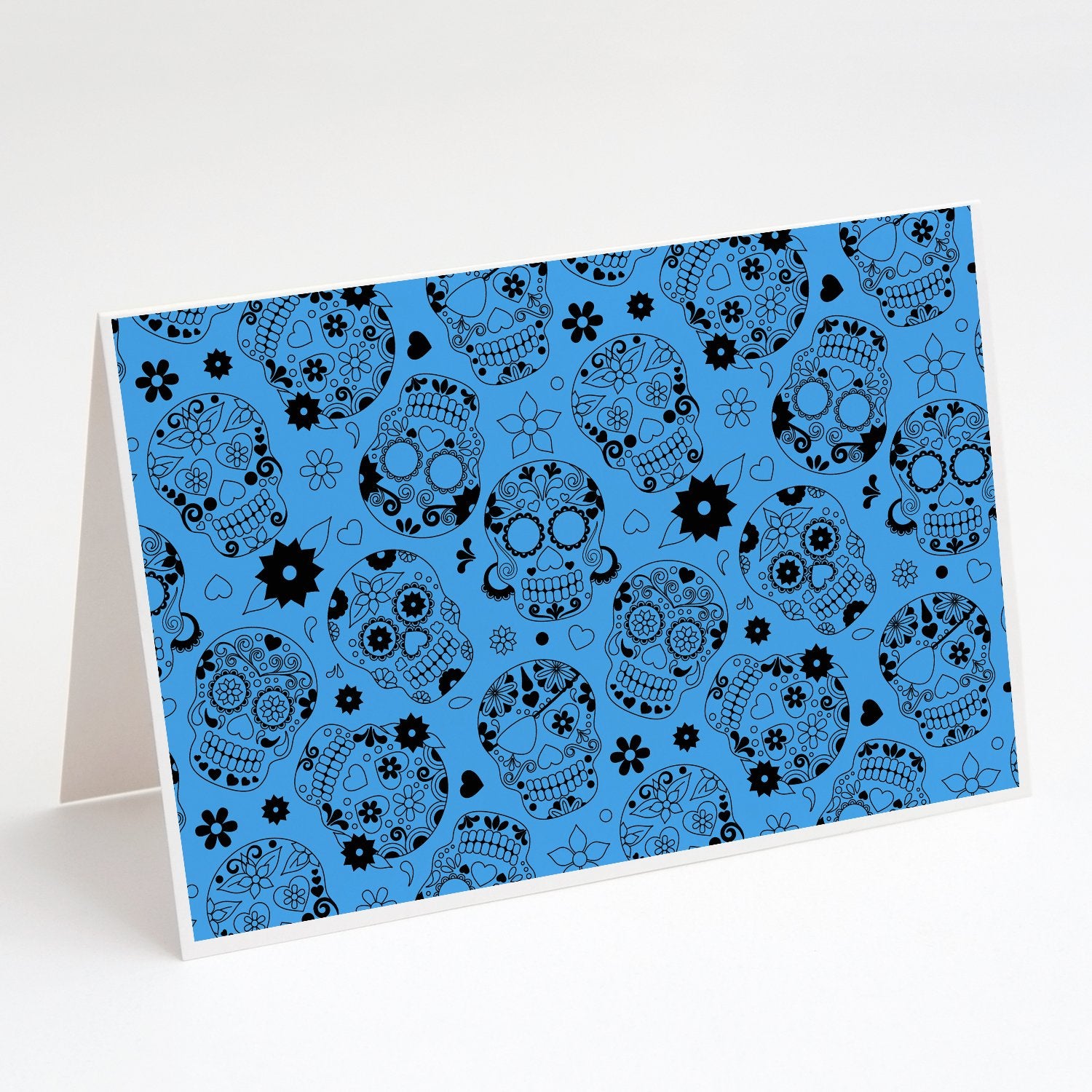 Buy this Day of the Dead Blue Greeting Cards and Envelopes Pack of 8