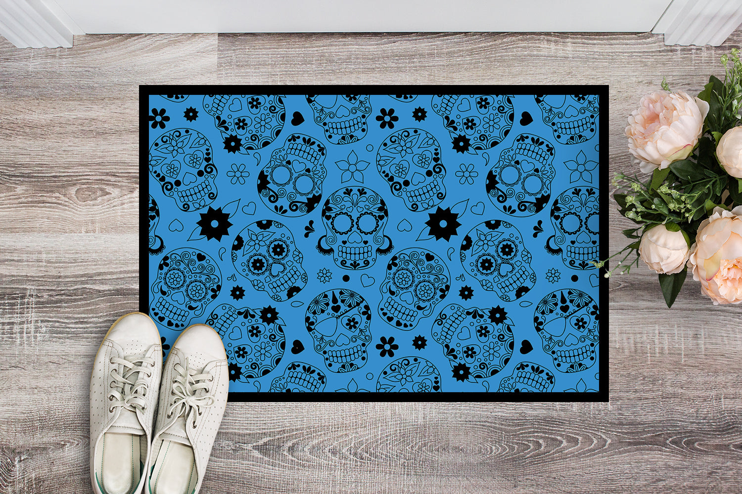Day of the Dead Red Indoor or Outdoor Mat 18x27 BB5120MAT - the-store.com