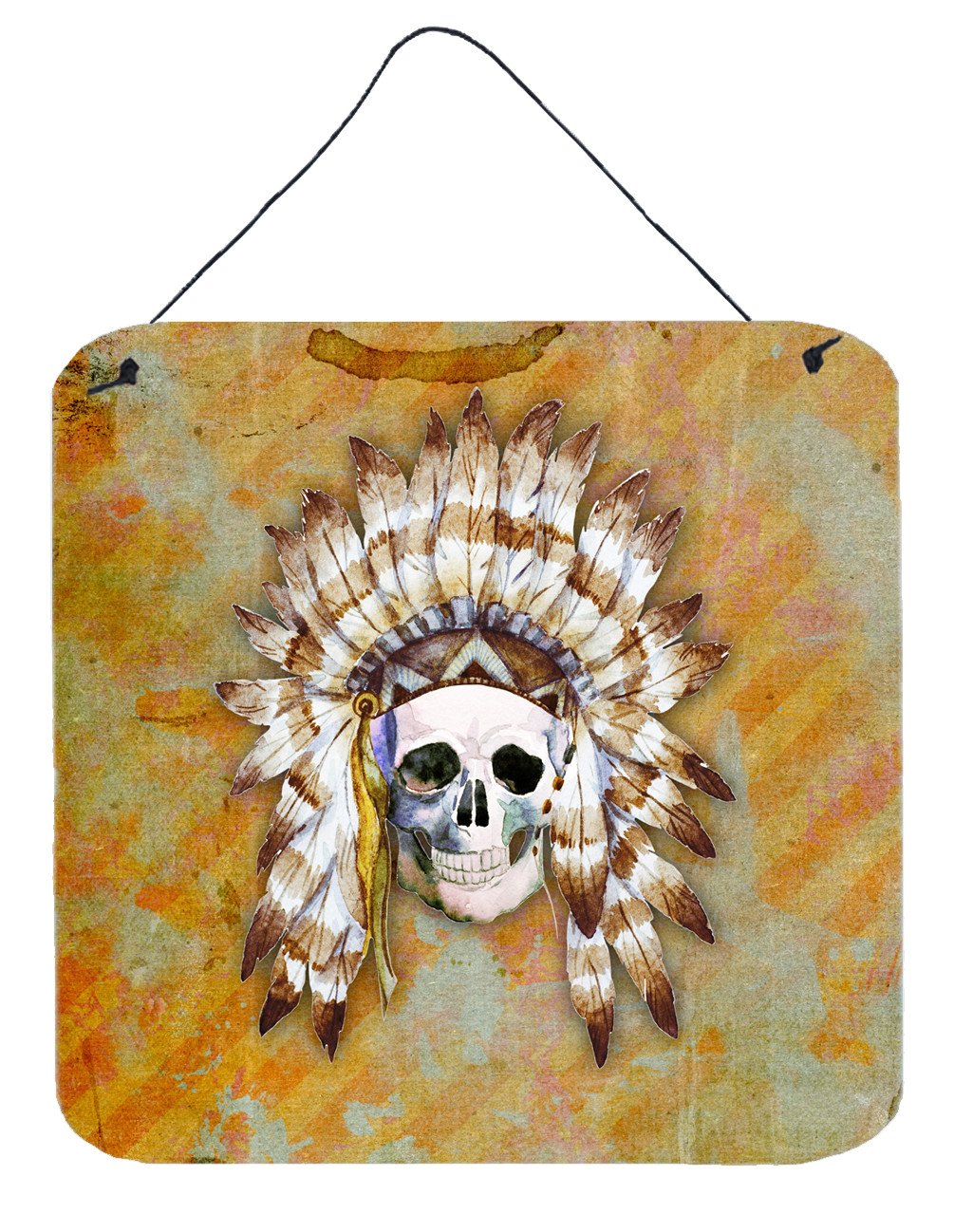 Day of the Dead Indian Skull Wall or Door Hanging Prints BB5121DS66 by Caroline's Treasures