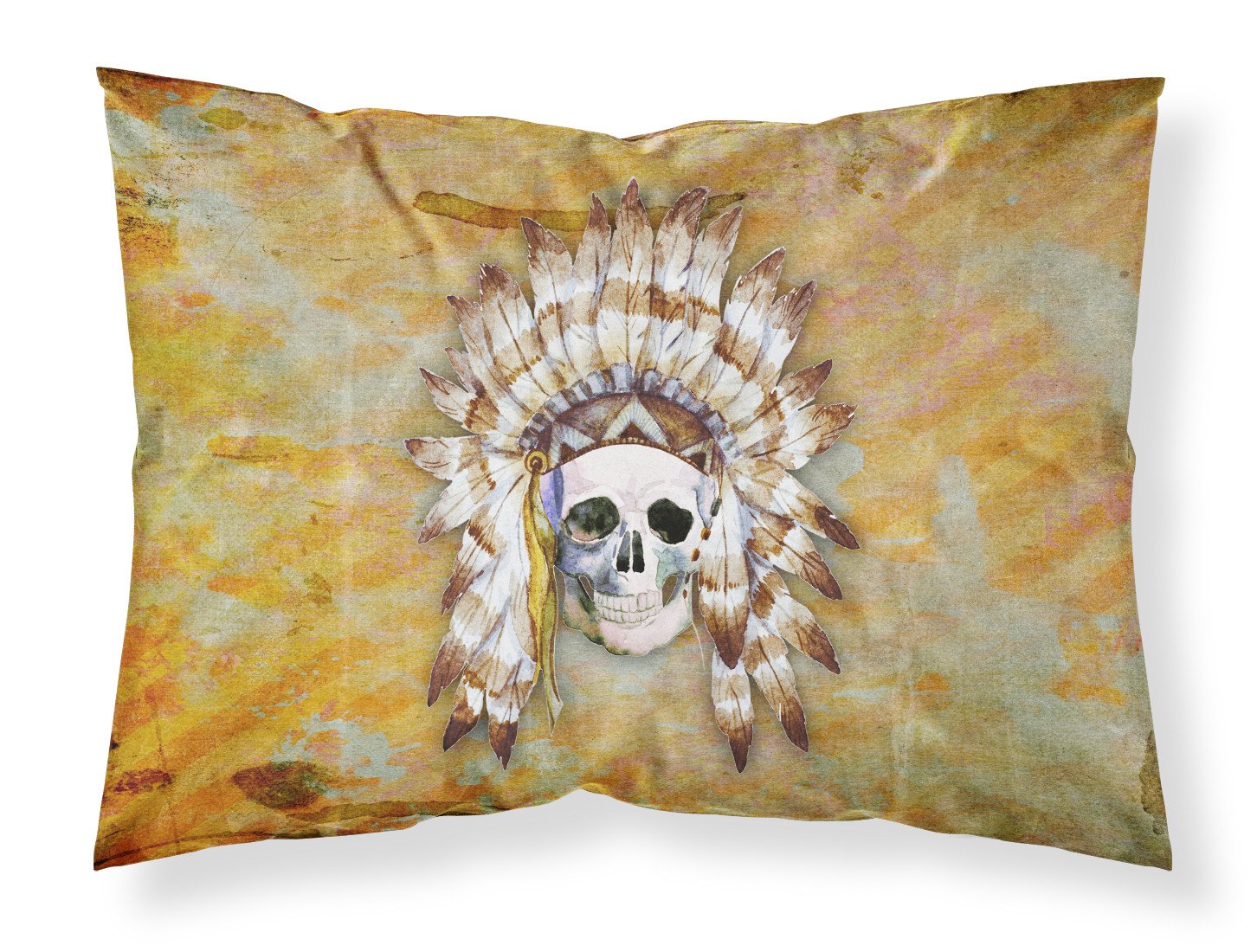 Day of the Dead Indian Skull Fabric Standard Pillowcase BB5121PILLOWCASE by Caroline's Treasures