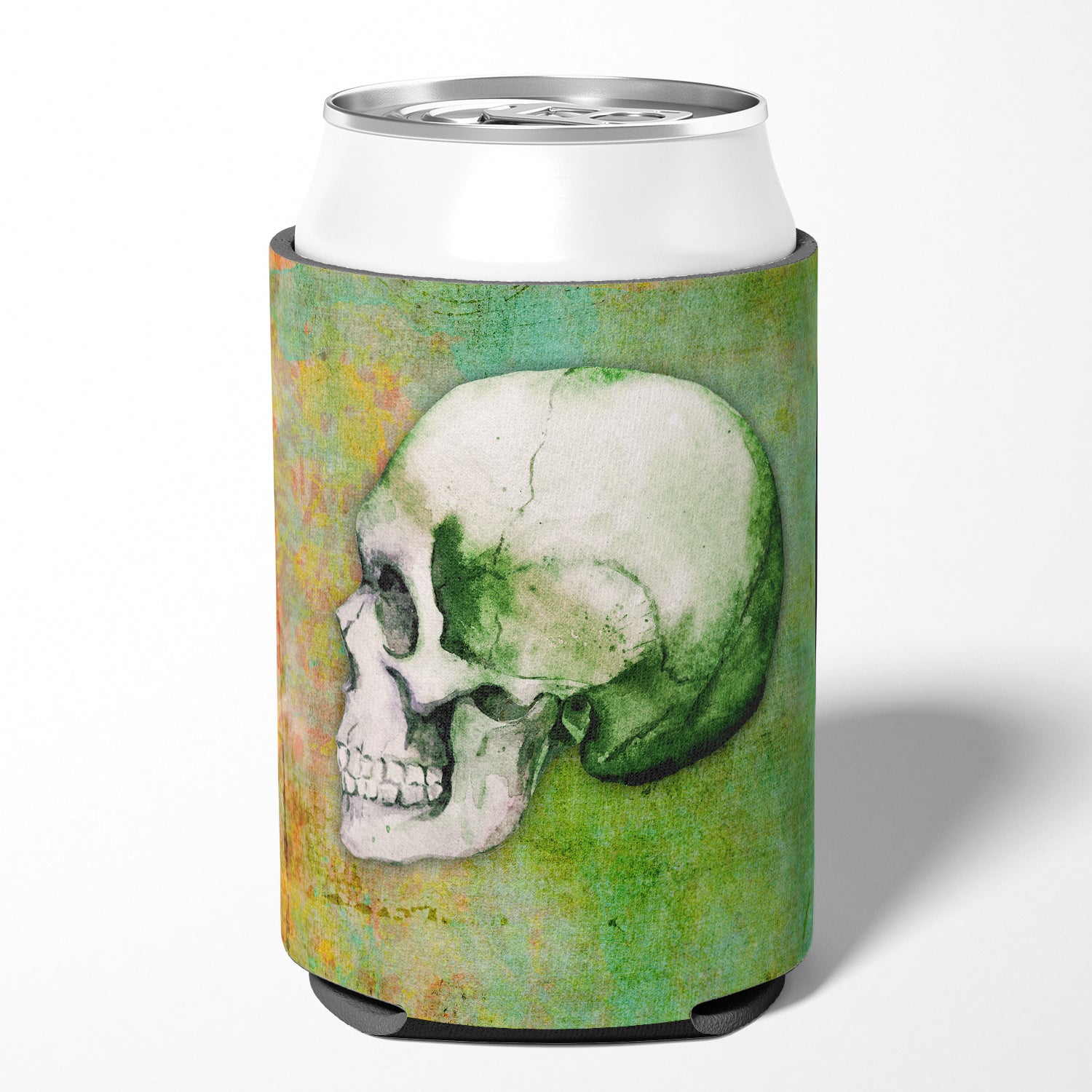 Day of the Dead Green Skull Can or Bottle Hugger BB5122CC