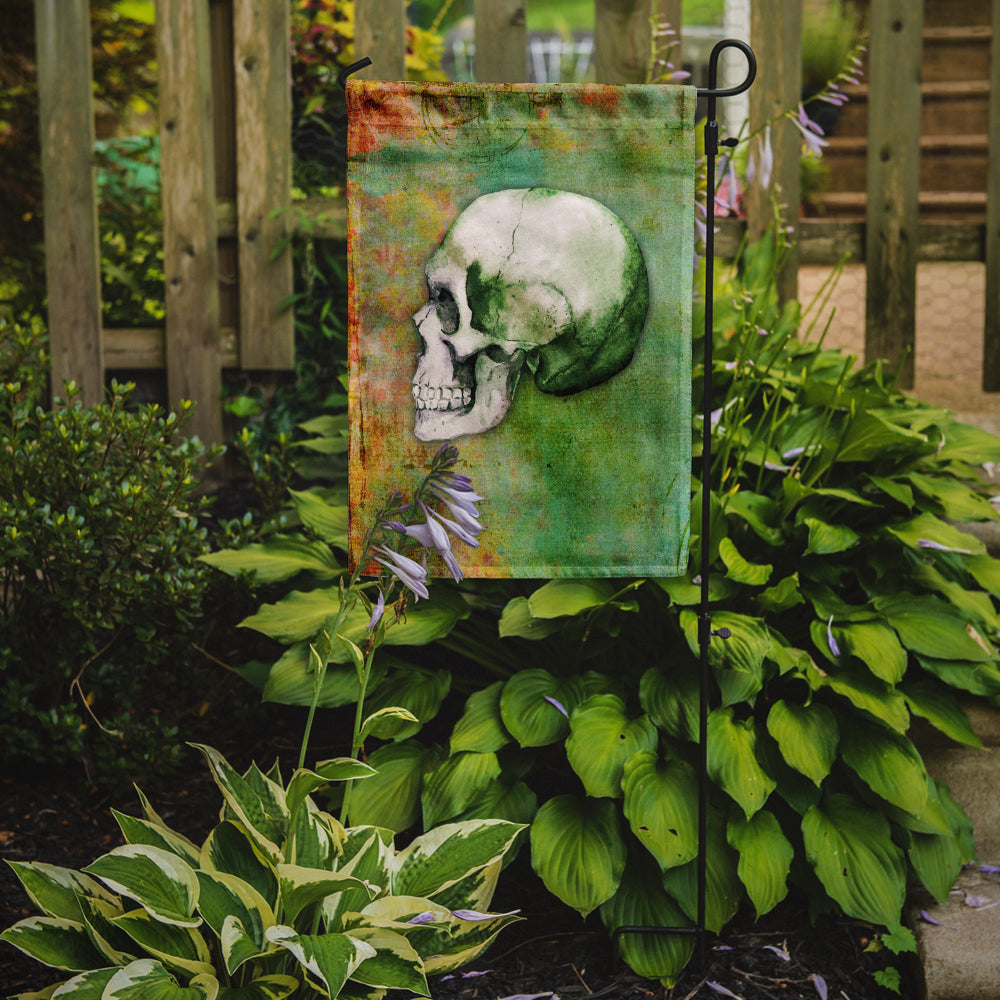 Day of the Dead Green Skull Flag Garden Size BB5122GF  the-store.com.