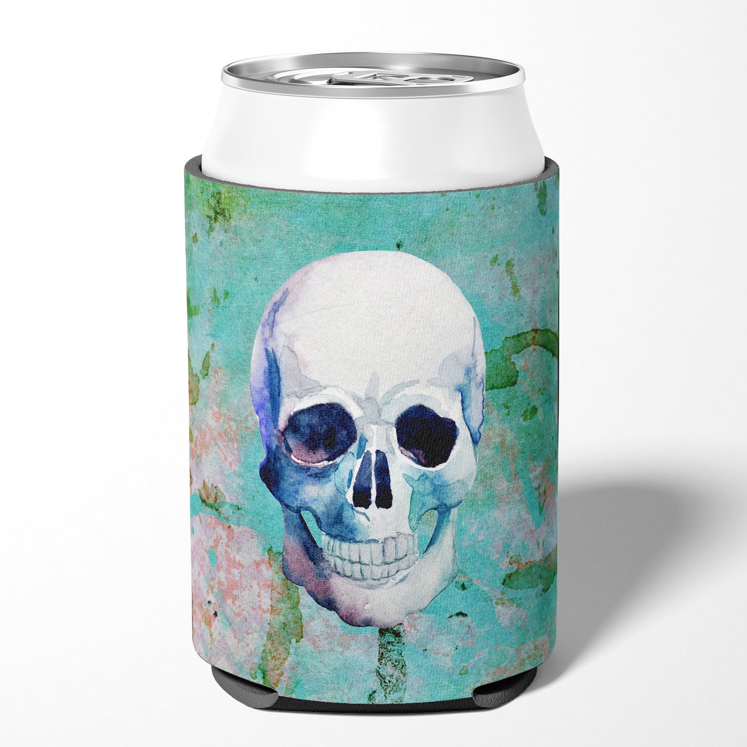 Day of the Dead Teal Skull Can or Bottle Hugger BB5123CC  the-store.com.