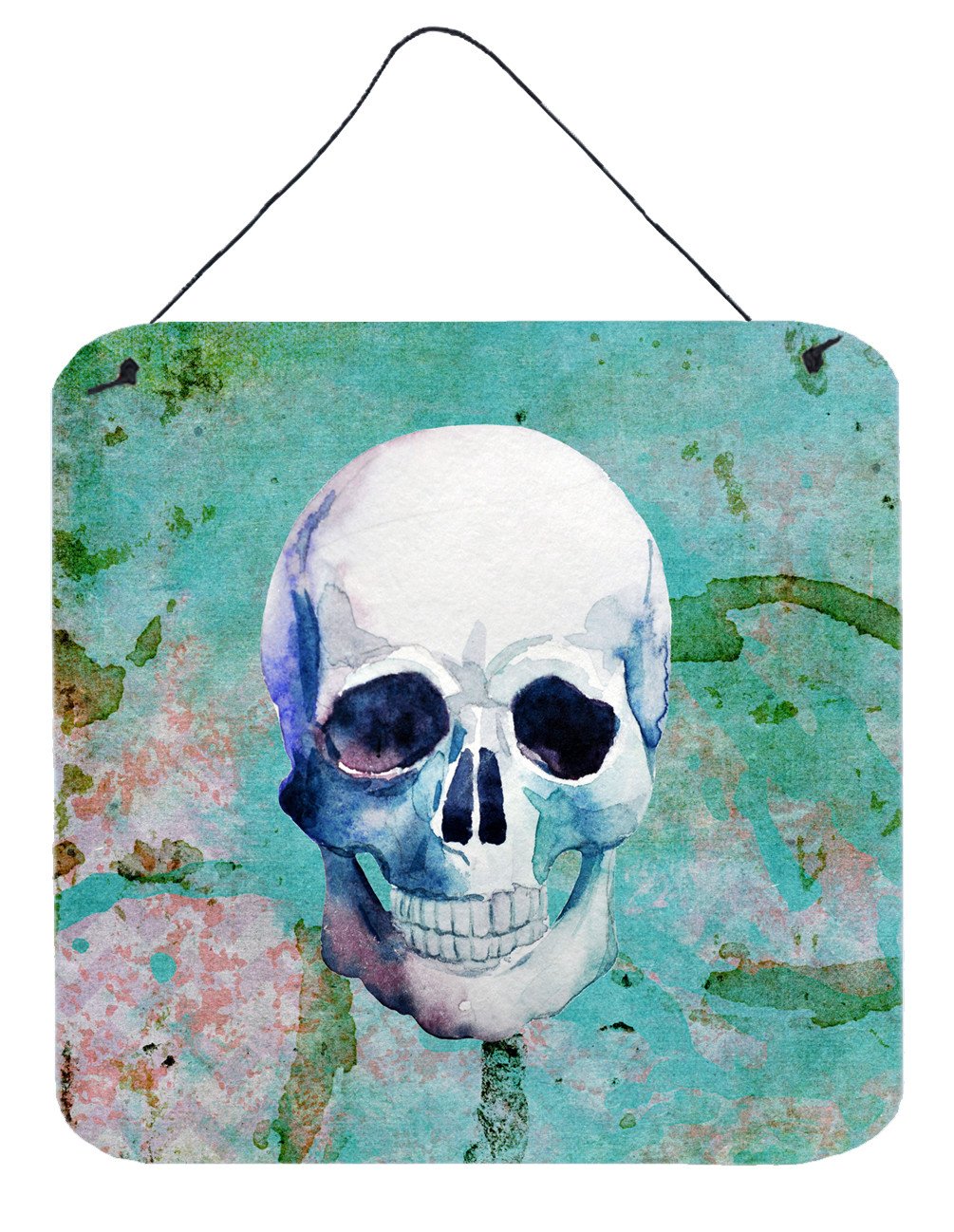 Day of the Dead Teal Skull Wall or Door Hanging Prints BB5123DS66 by Caroline's Treasures