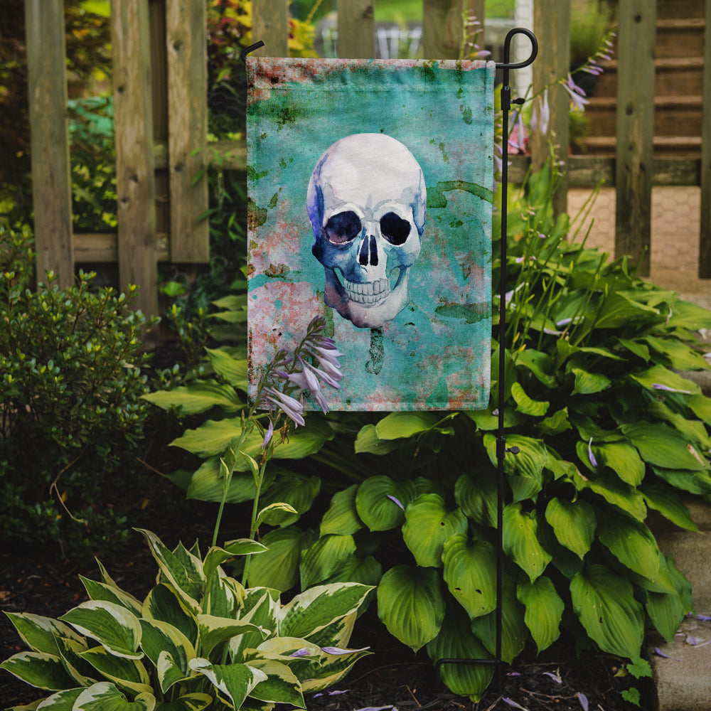 Day of the Dead Teal Skull Flag Garden Size BB5123GF  the-store.com.