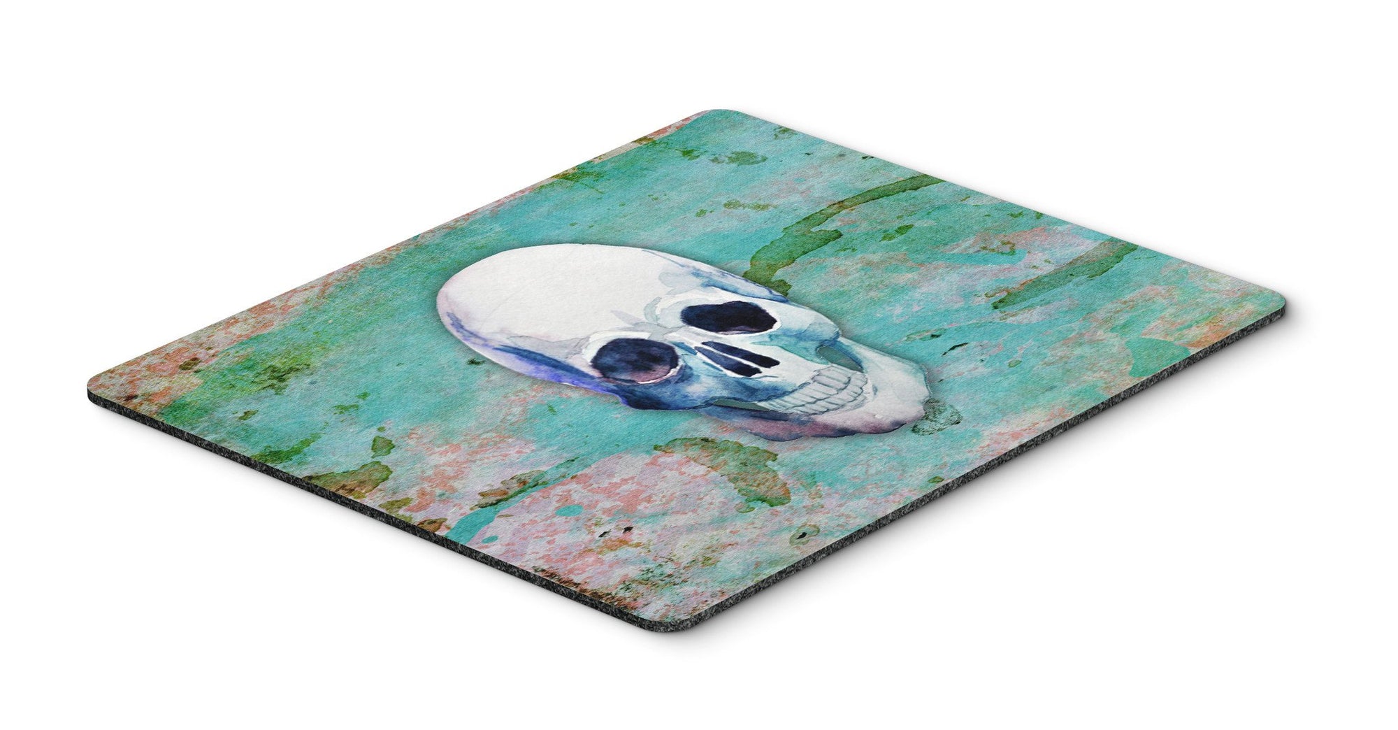 Day of the Dead Teal Skull Mouse Pad, Hot Pad or Trivet BB5123MP by Caroline's Treasures