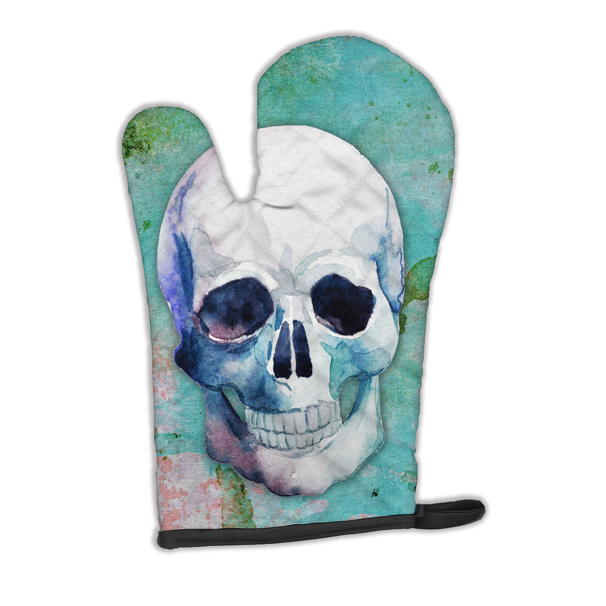 Day of the Dead Teal Skull Oven Mitt BB5123OVMT  the-store.com.