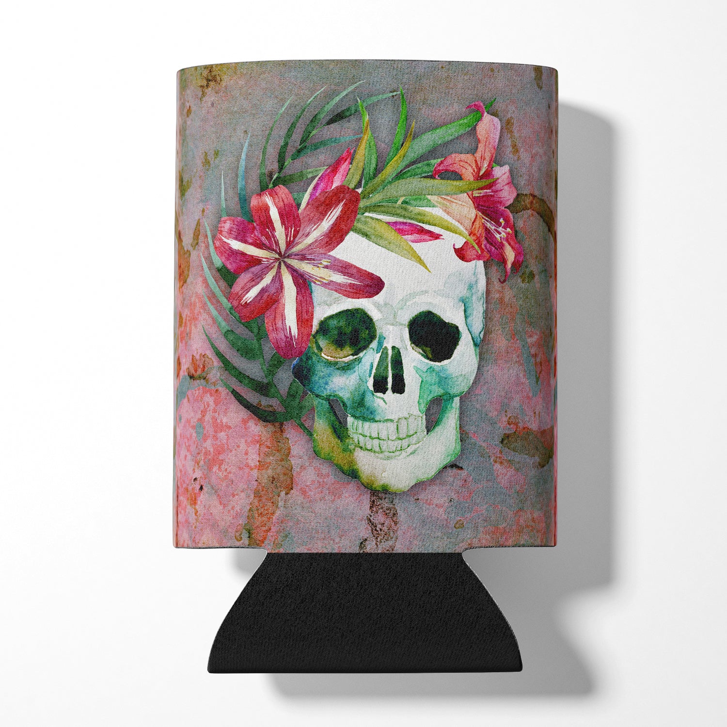 Day of the Dead Skull Flowers Can or Bottle Hugger BB5125CC  the-store.com.