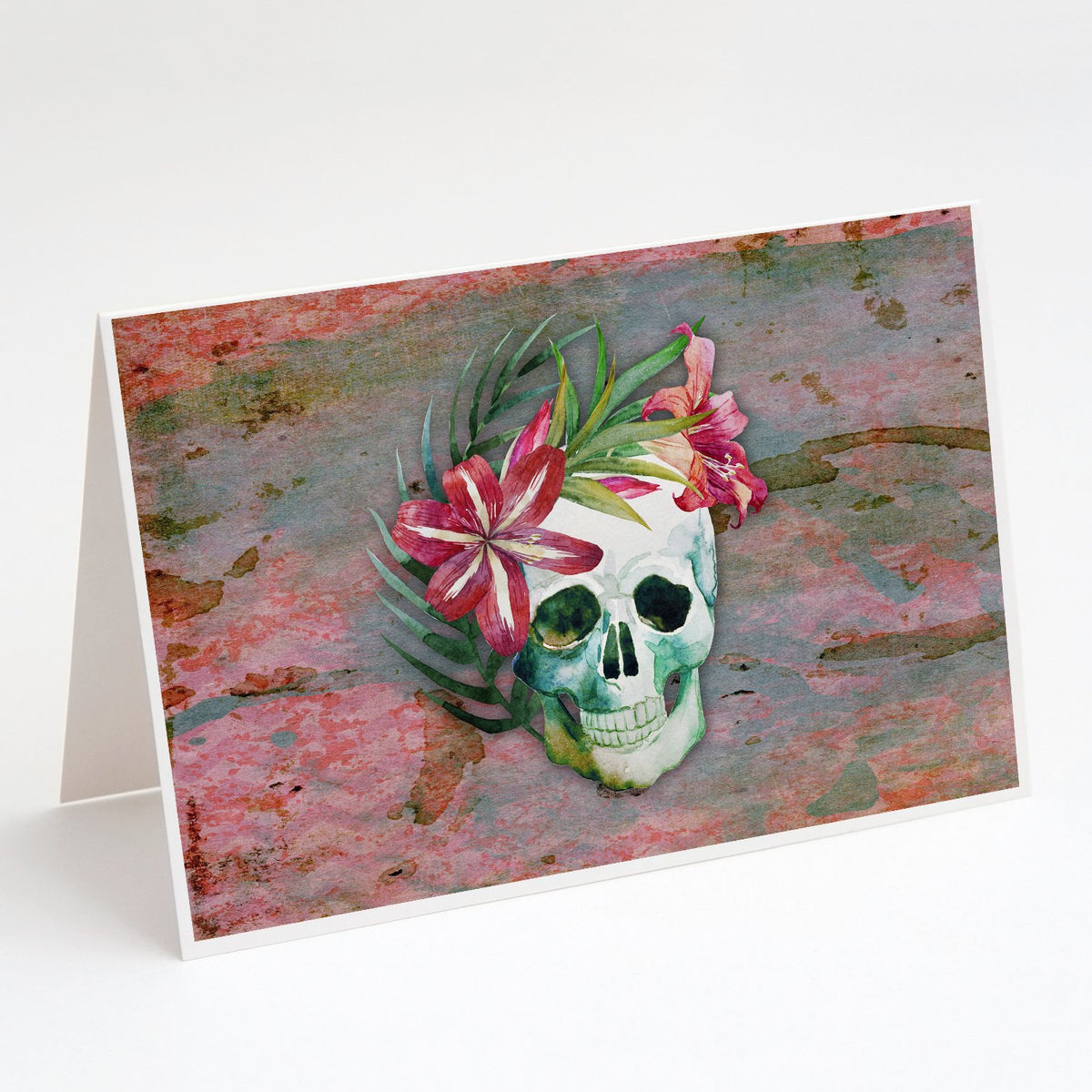 Buy this Day of the Dead Skull Flowers Greeting Cards and Envelopes Pack of 8
