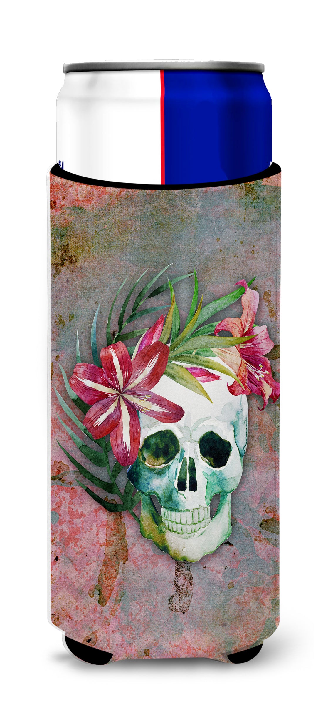 Day of the Dead Skull Flowers  Ultra Hugger for slim cans BB5125MUK  the-store.com.