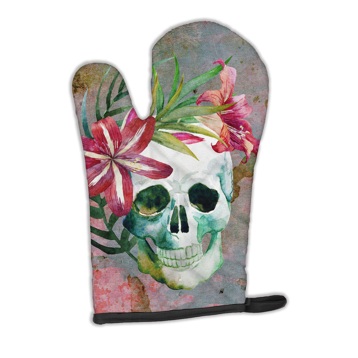 Day of the Dead Skull Flowers Oven Mitt BB5125OVMT