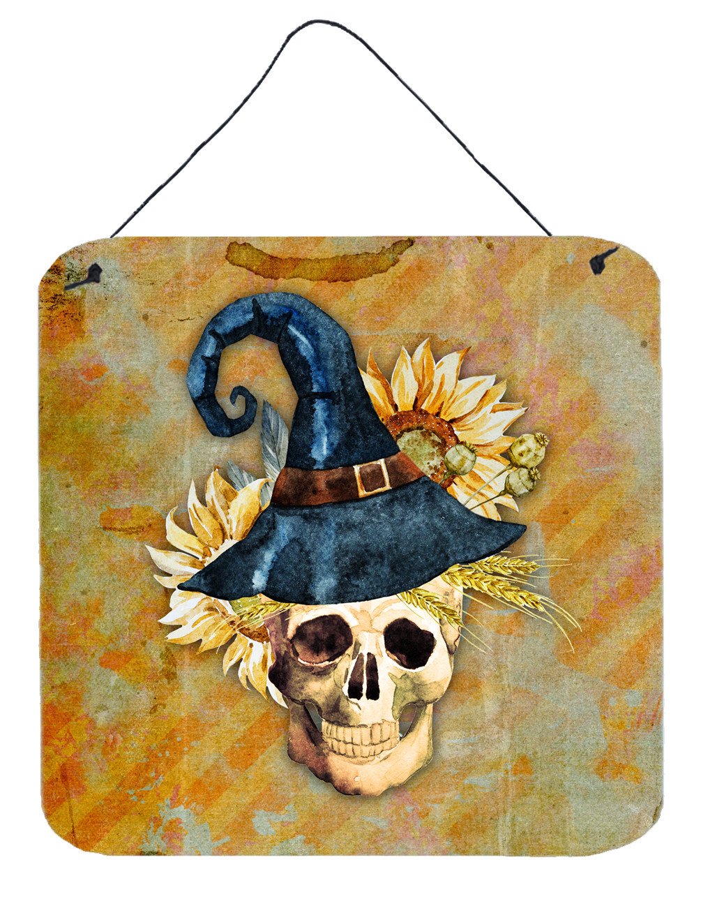 Day of the Dead Witch Skull  Wall or Door Hanging Prints BB5126DS66 by Caroline's Treasures