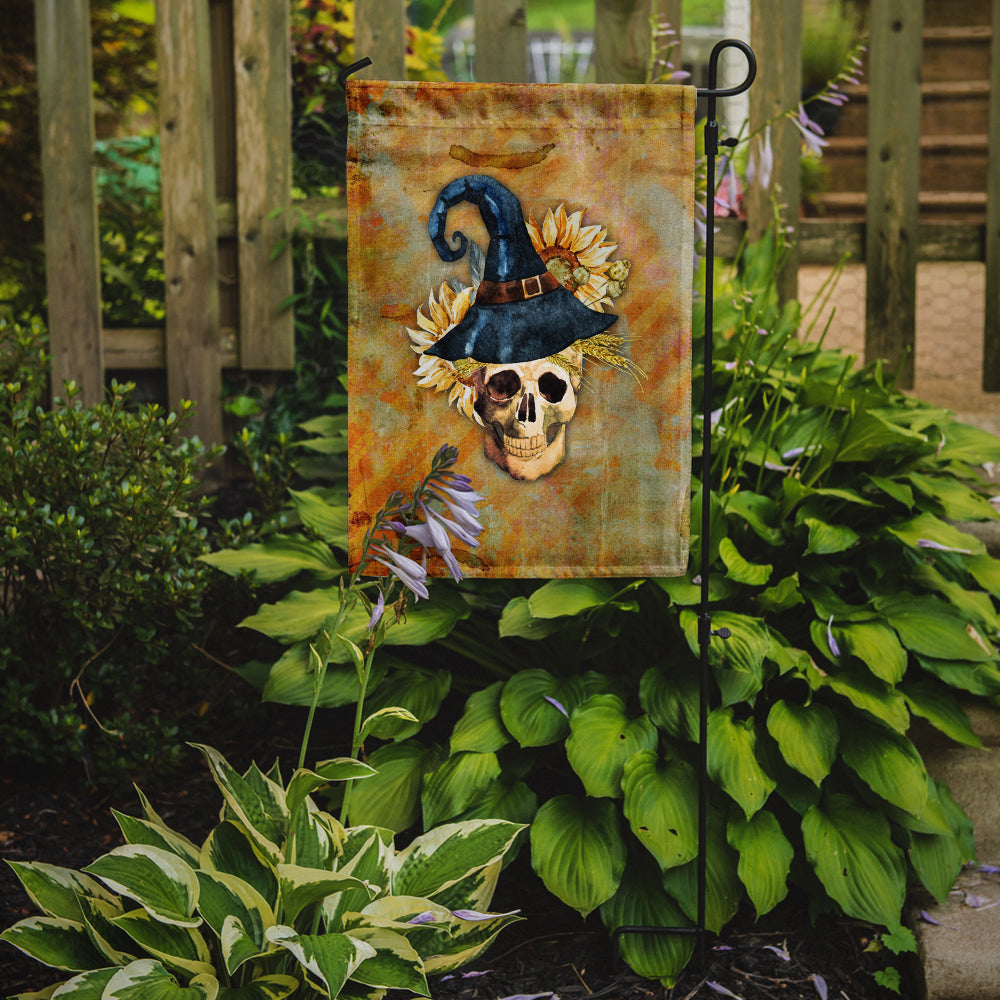 Day of the Dead Witch Skull  Flag Garden Size BB5126GF  the-store.com.