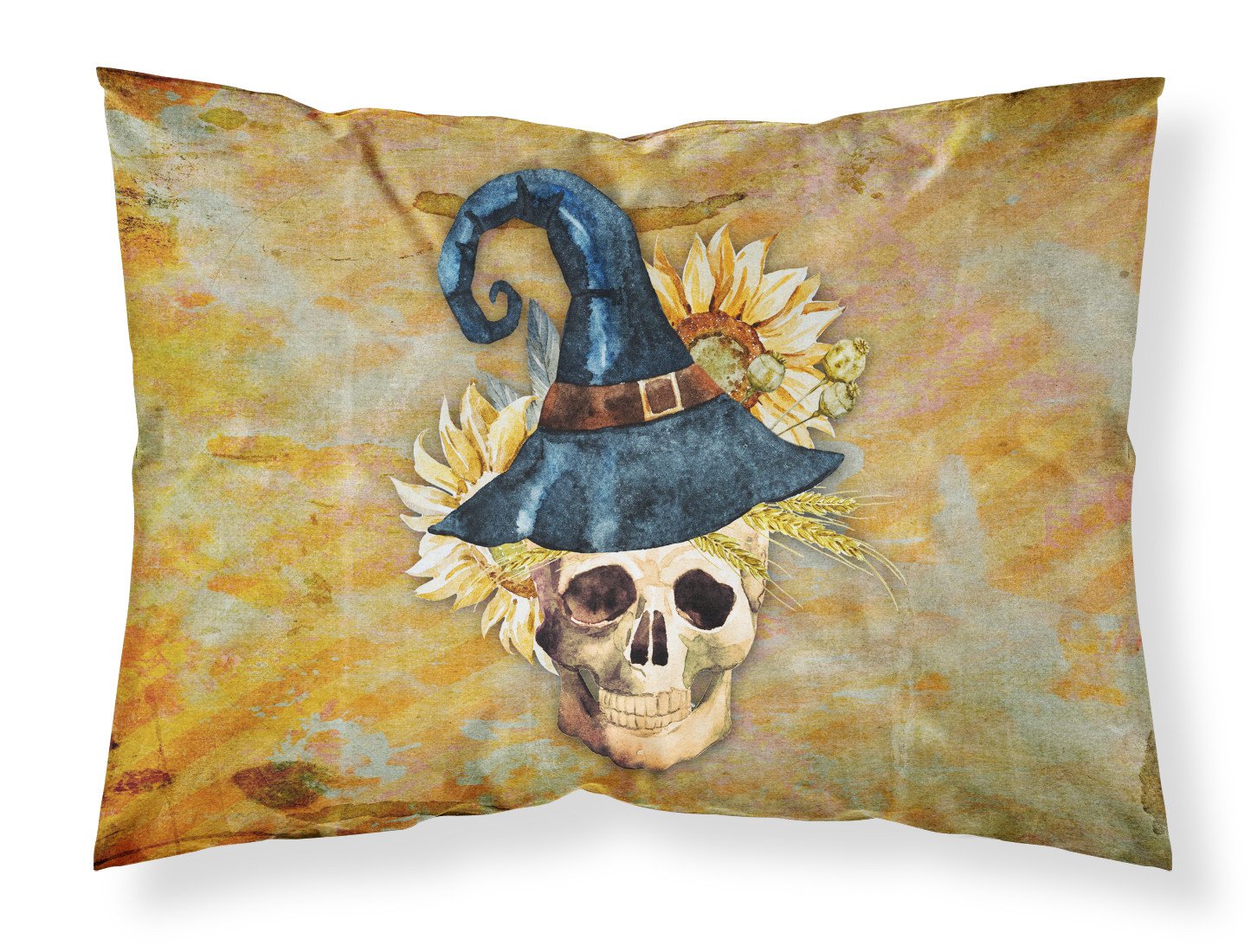 Day of the Dead Witch Skull  Fabric Standard Pillowcase BB5126PILLOWCASE by Caroline's Treasures