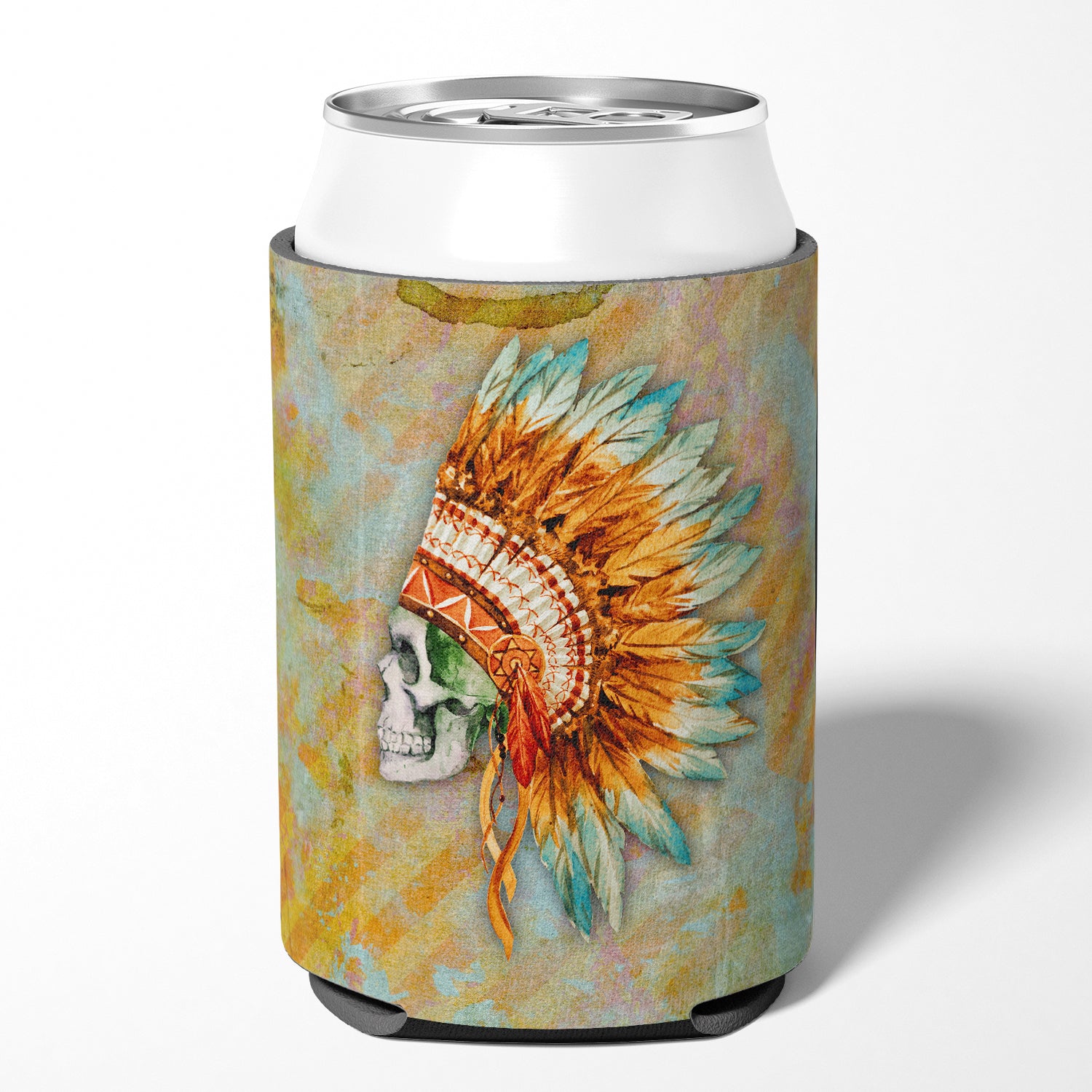 Day of the Dead Indian Skull  Can or Bottle Hugger BB5127CC