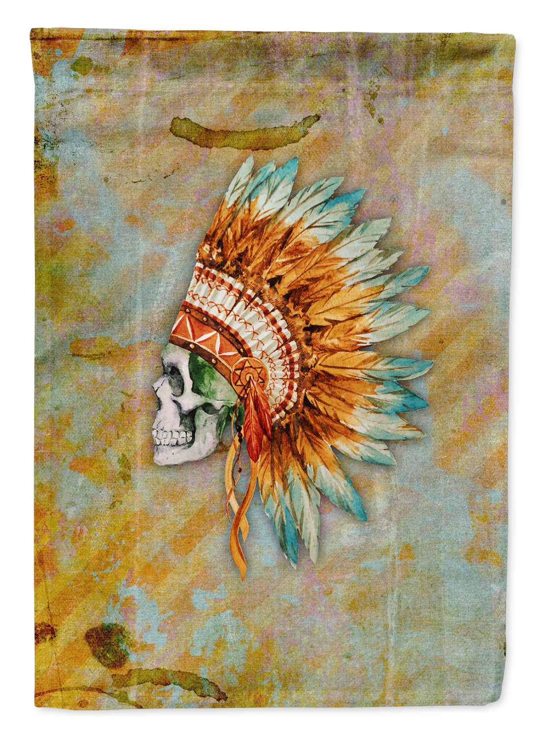 Day of the Dead Indian Skull  Flag Garden Size BB5127GF  the-store.com.