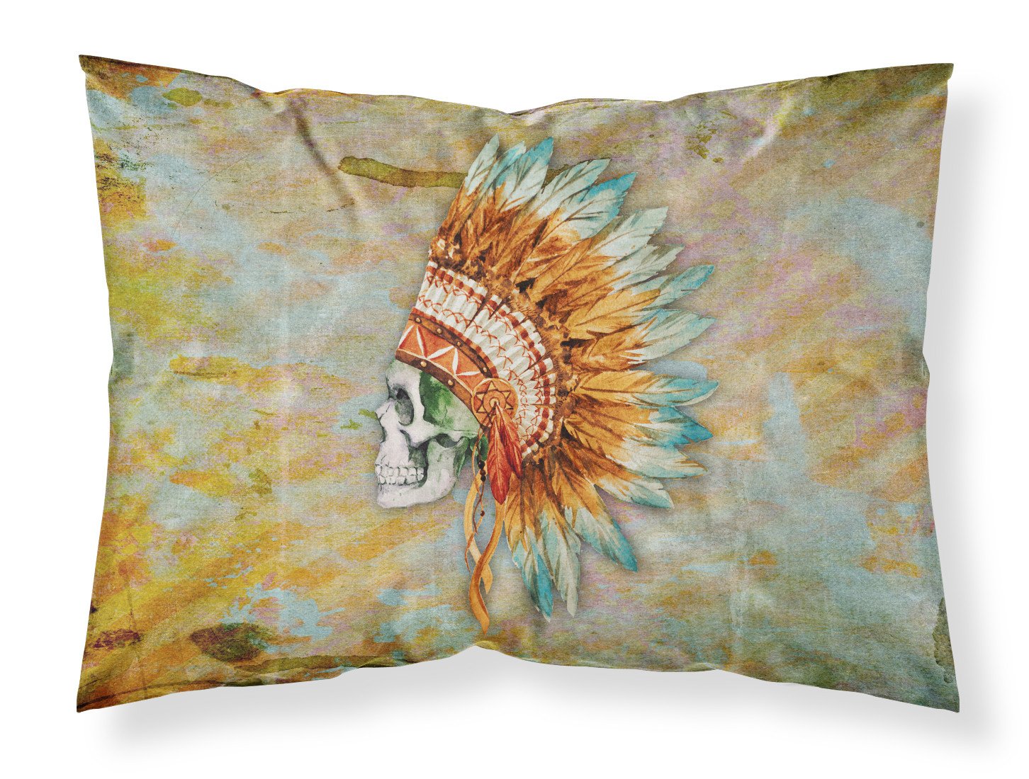 Day of the Dead Indian Skull  Fabric Standard Pillowcase BB5127PILLOWCASE by Caroline's Treasures