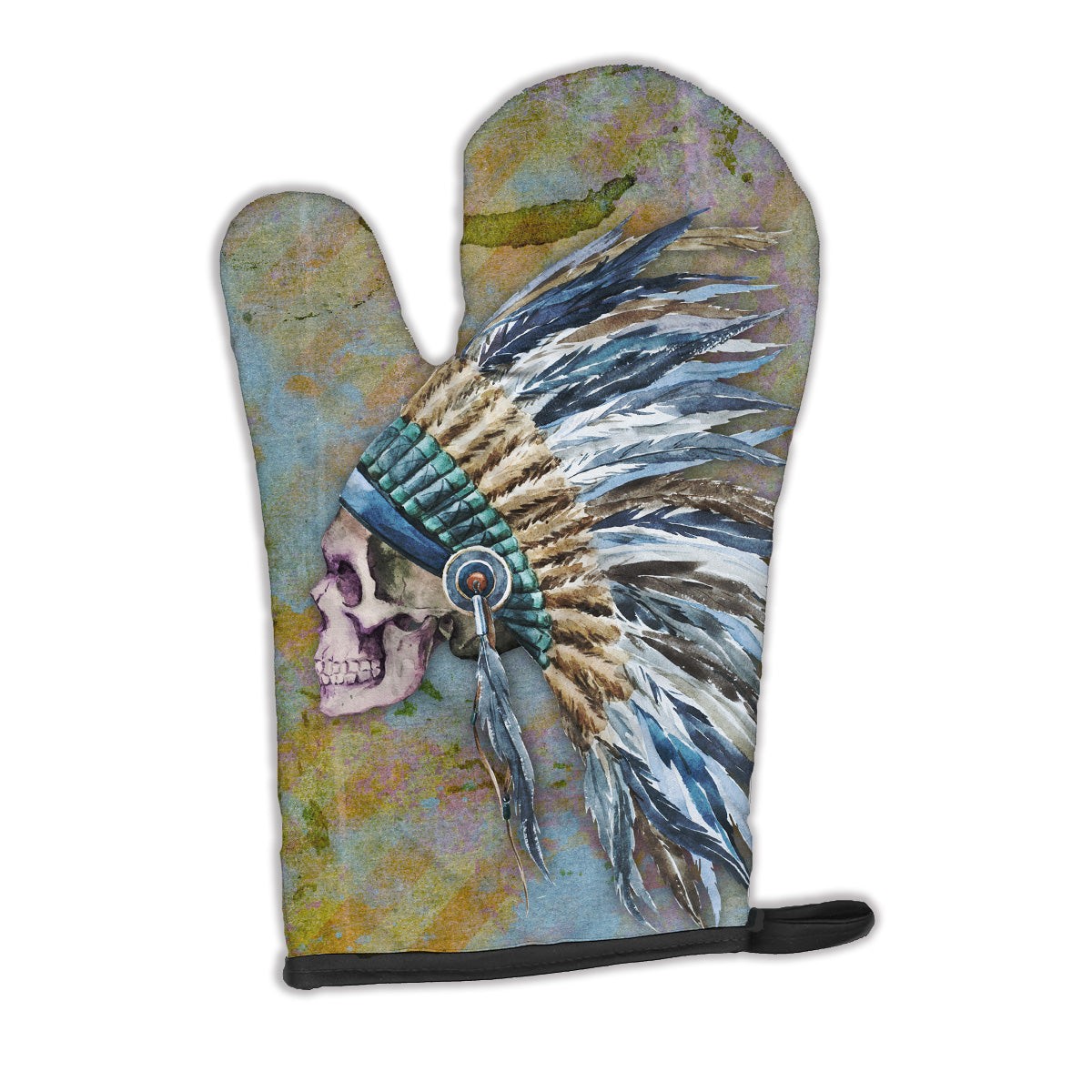 Day of the Dead Indian Chief Skull  Oven Mitt BB5128OVMT  the-store.com.