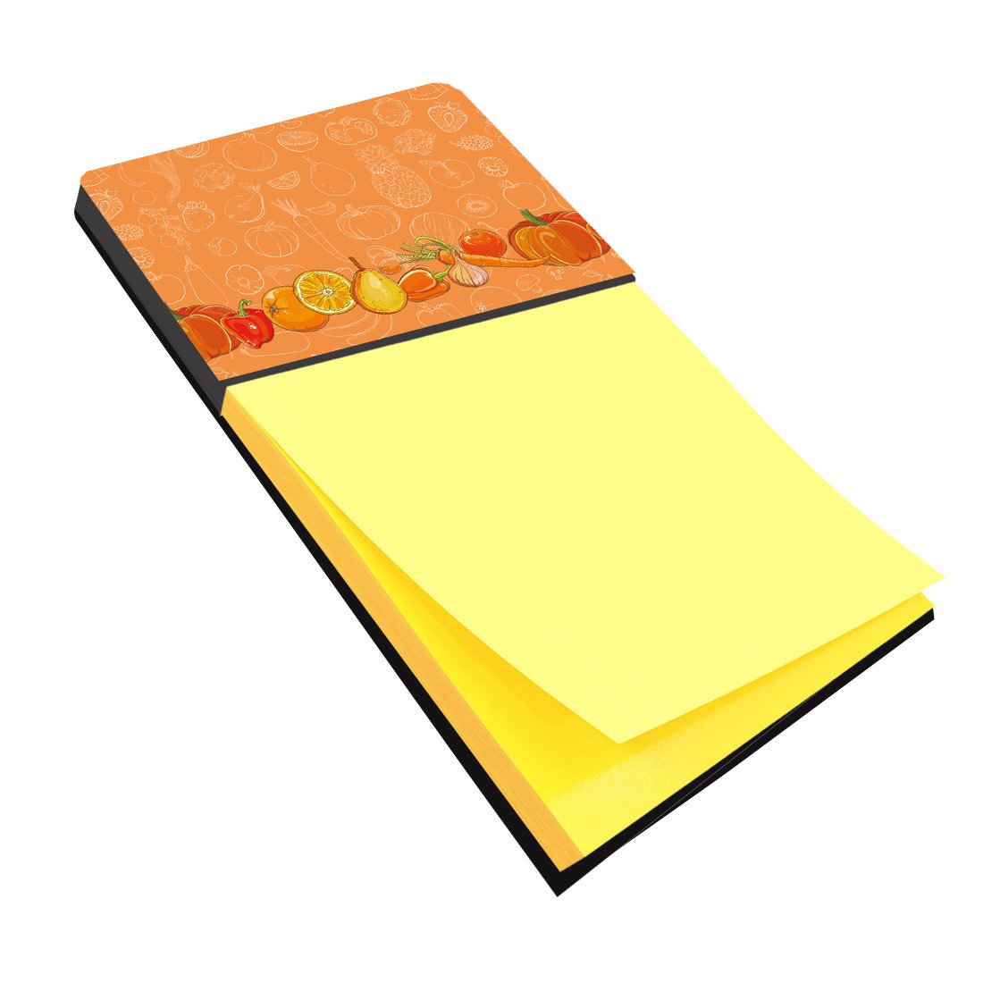 Fruits and Vegetables in Orange Sticky Note Holder BB5131SN by Caroline&#39;s Treasures