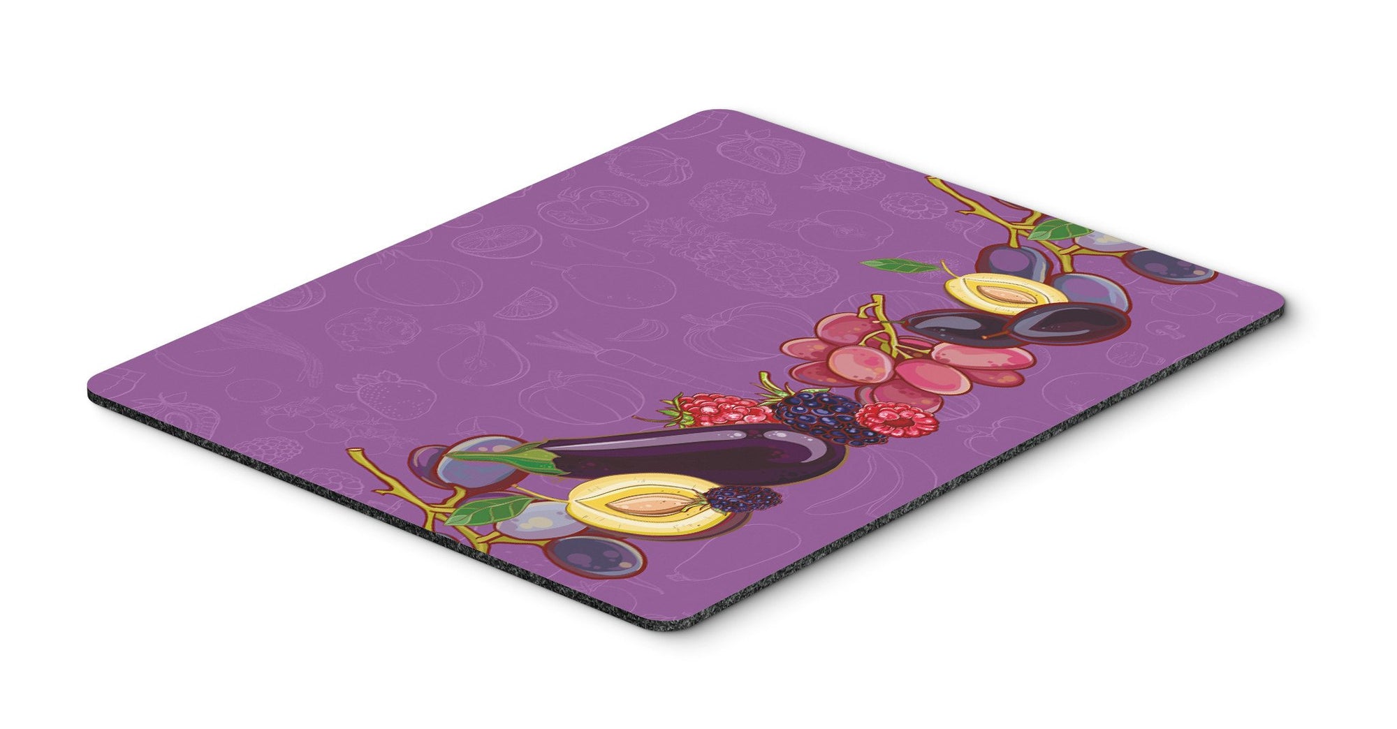 Fruits and Vegetables in Purple Mouse Pad, Hot Pad or Trivet BB5132MP by Caroline's Treasures