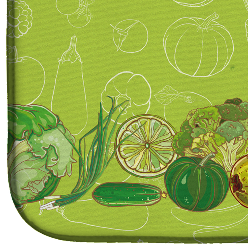 Fruits and Vegetables in Green Dish Drying Mat BB5135DDM