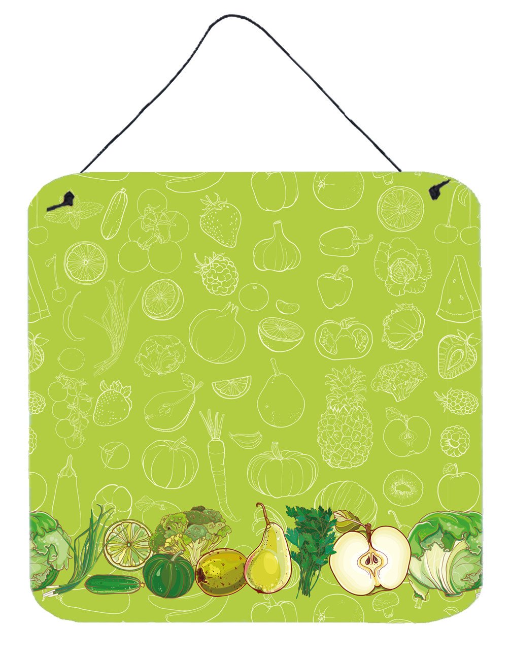 Fruits and Vegetables in Green Wall or Door Hanging Prints BB5135DS66 by Caroline's Treasures