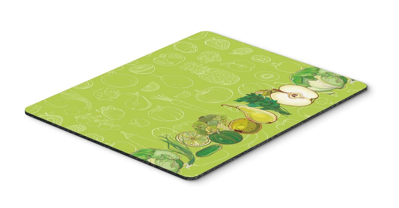 Fruits and Vegetables in Green Mouse Pad, Hot Pad or Trivet BB5135MP by Caroline's Treasures