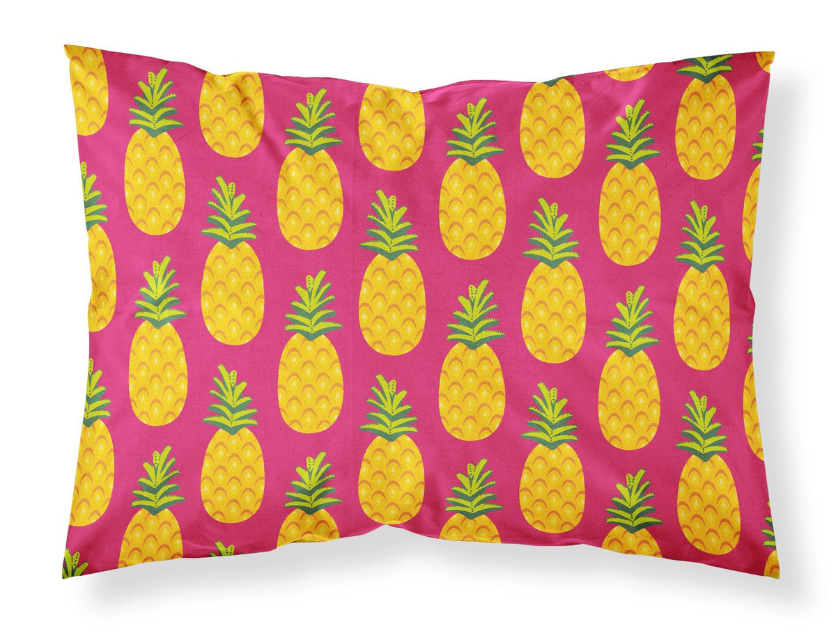Pineapples on Pink Fabric Standard Pillowcase BB5136PILLOWCASE by Caroline&#39;s Treasures