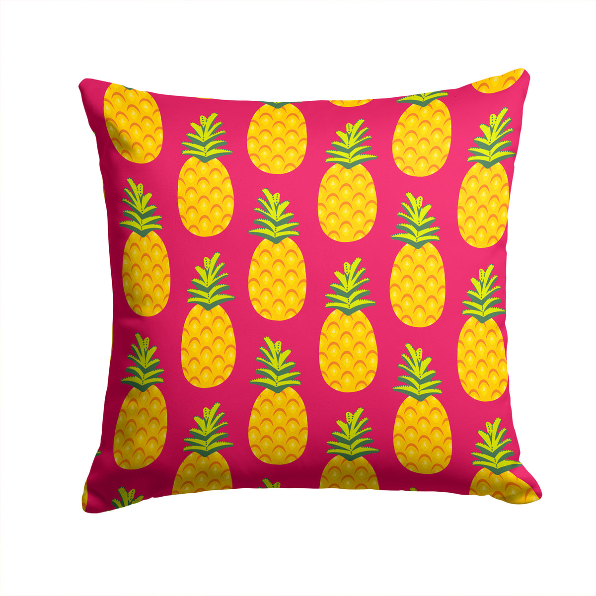 Pineapples on Pink Fabric Decorative Pillow BB5136PW1414 - the-store.com
