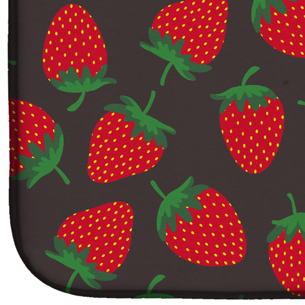 Strawberries on Gray Dish Drying Mat BB5137DDM
