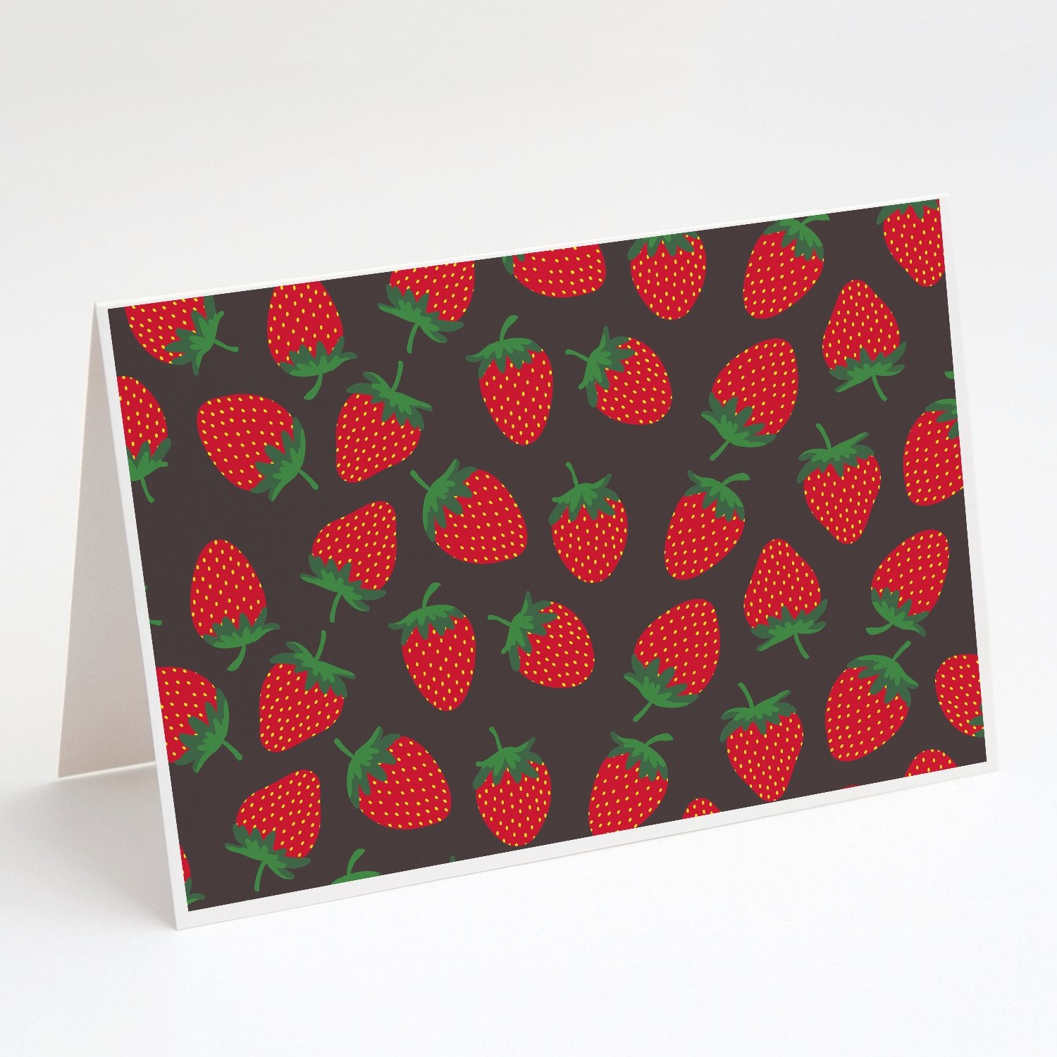 Buy this Strawberries on Gray Greeting Cards and Envelopes Pack of 8