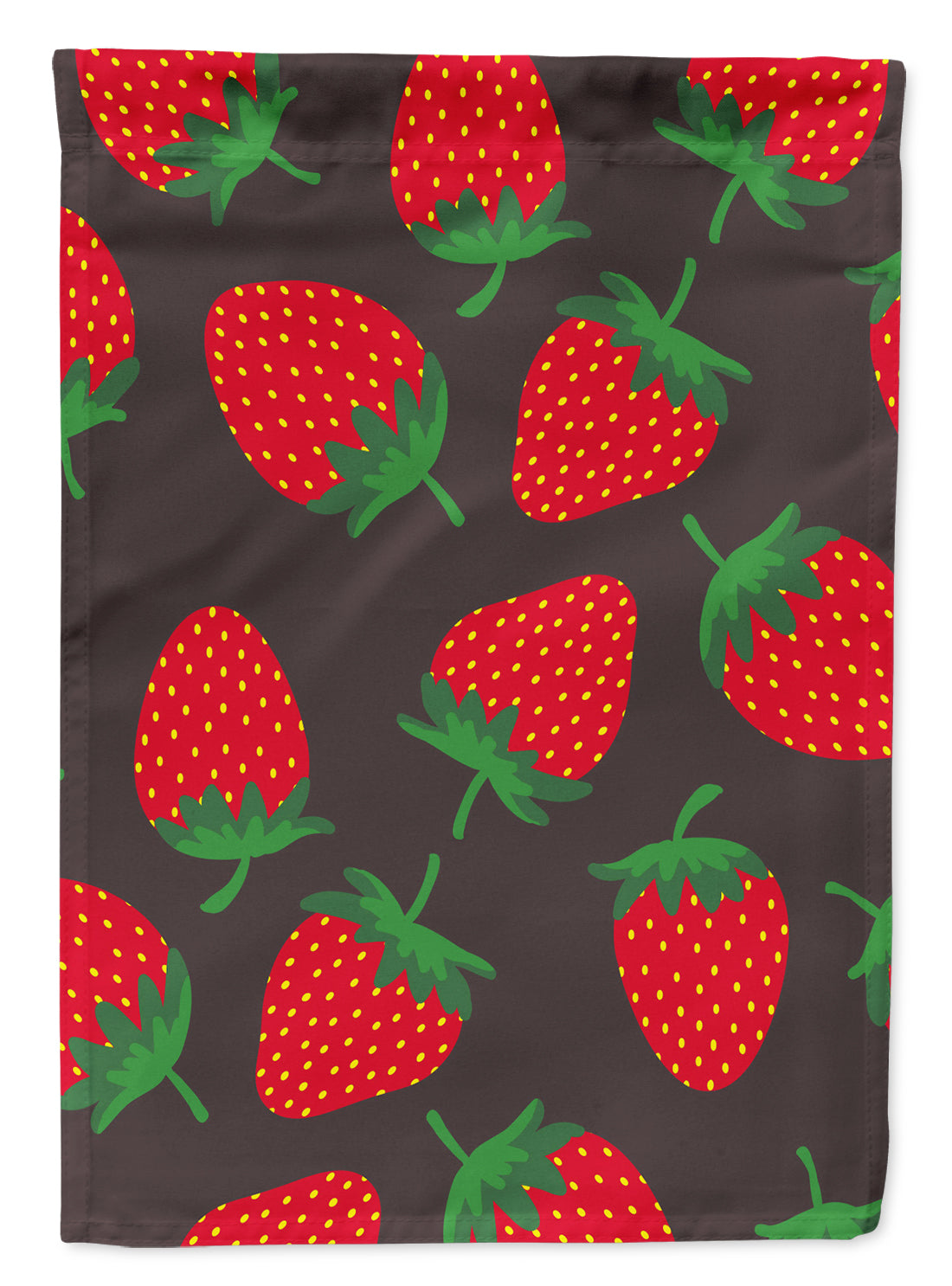 Strawberries on Gray Flag Garden Size BB5137GF
