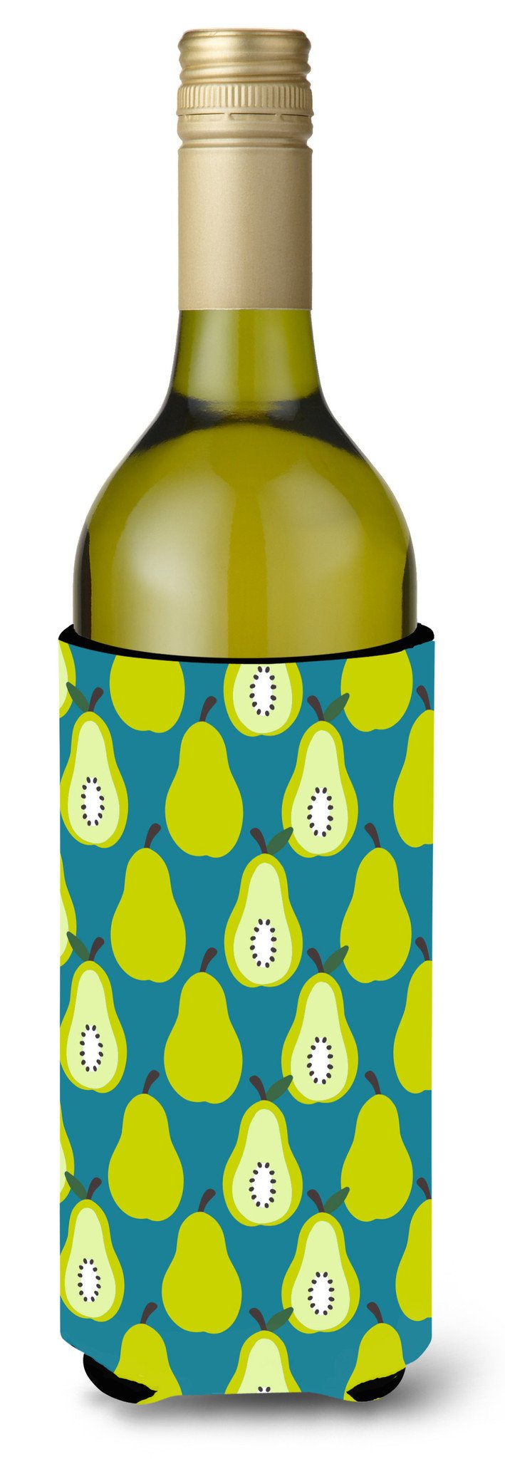 Pears on Green Wine Bottle Beverge Insulator Hugger BB5138LITERK by Caroline&#39;s Treasures