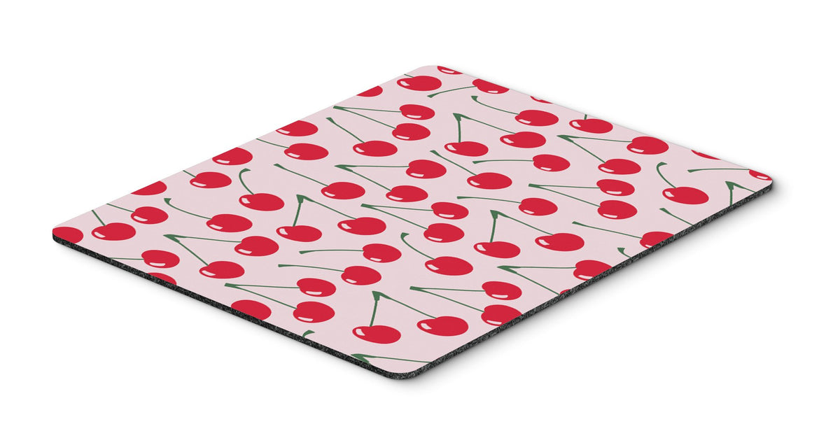 Cherries on Pink Mouse Pad, Hot Pad or Trivet BB5139MP by Caroline&#39;s Treasures