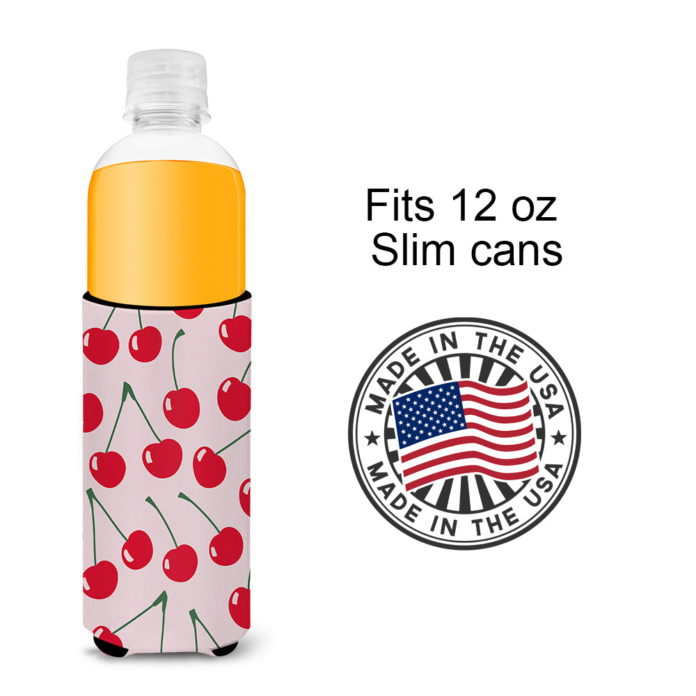 Cherries on Pink  Ultra Hugger for slim cans BB5139MUK