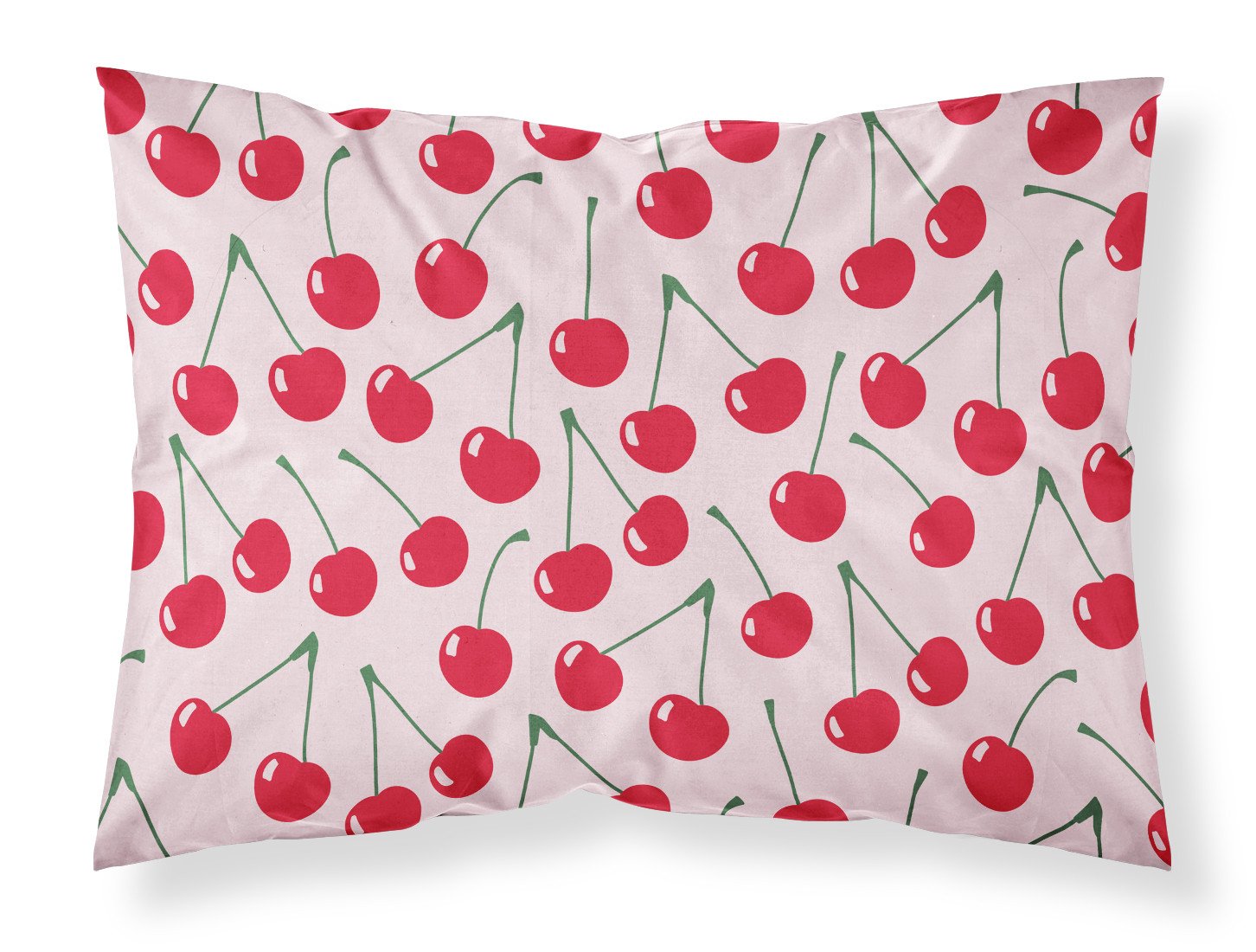 Cherries on Pink Fabric Standard Pillowcase BB5139PILLOWCASE by Caroline's Treasures