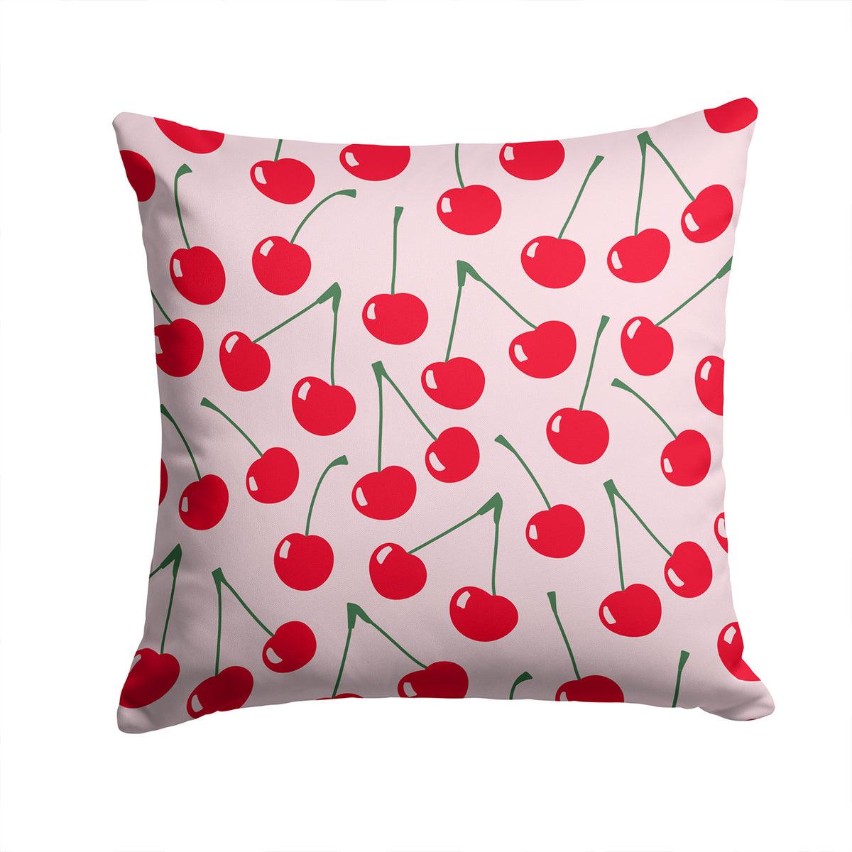 Cherries on Pink Fabric Decorative Pillow BB5139PW1414 - the-store.com