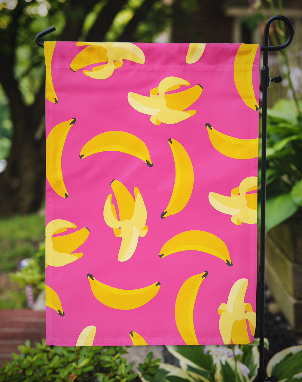 Bananas on Pink Flag Garden Size BB5140GF  the-store.com.