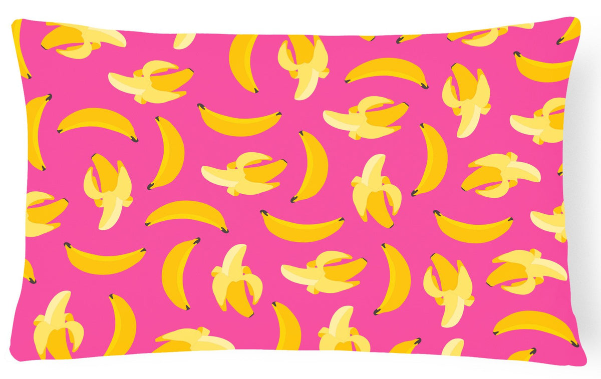 Bananas on Pink Canvas Fabric Decorative Pillow BB5140PW1216 by Caroline&#39;s Treasures