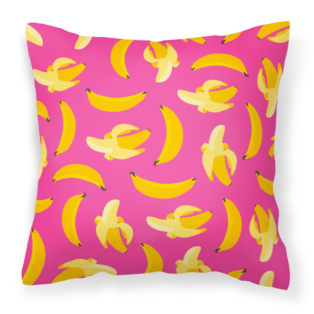 Bananas on Pink Fabric Decorative Pillow BB5140PW1818 by Caroline's Treasures
