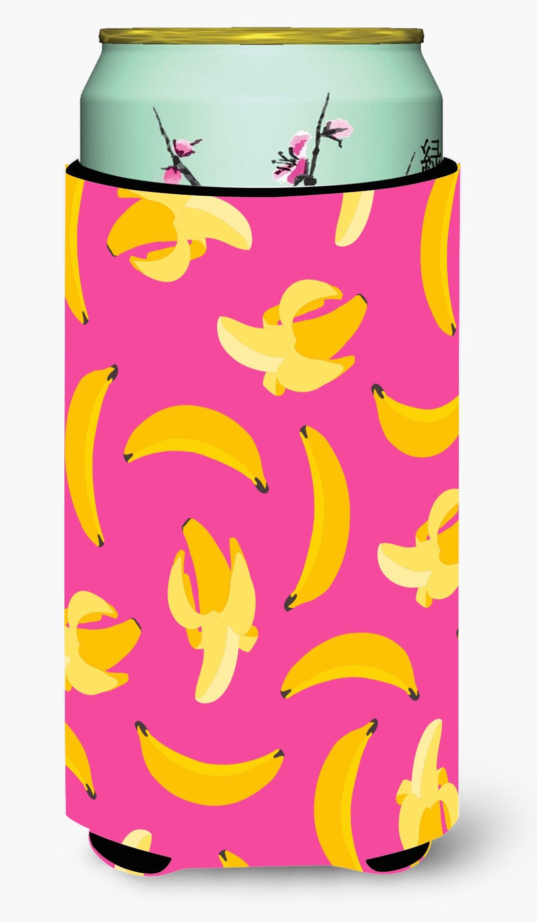 Bananas on Pink Tall Boy Beverage Insulator Hugger BB5140TBC by Caroline&#39;s Treasures