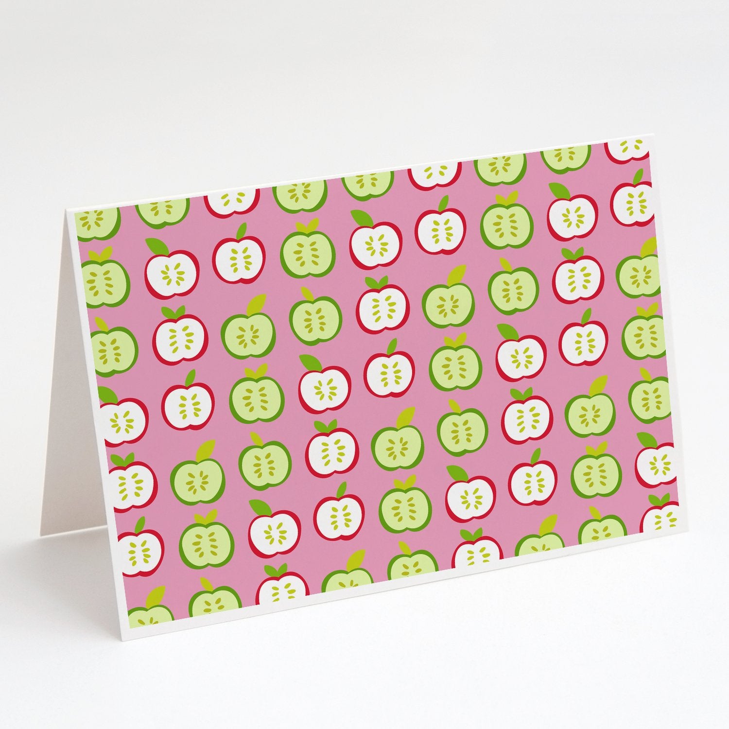 Buy this Apples on Pink Greeting Cards and Envelopes Pack of 8