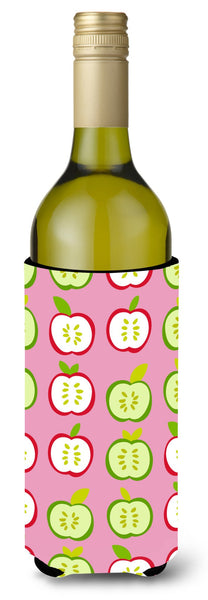 Apples on Pink Wine Bottle Beverge Insulator Hugger BB5141LITERK by Caroline's Treasures