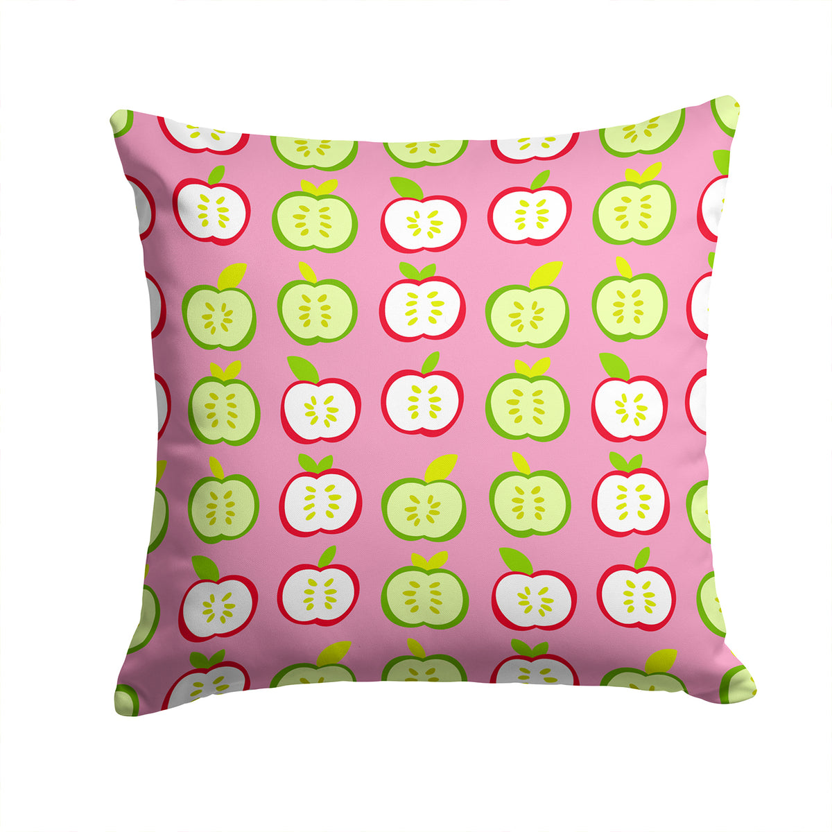 Apples on Pink Fabric Decorative Pillow BB5141PW1414 - the-store.com