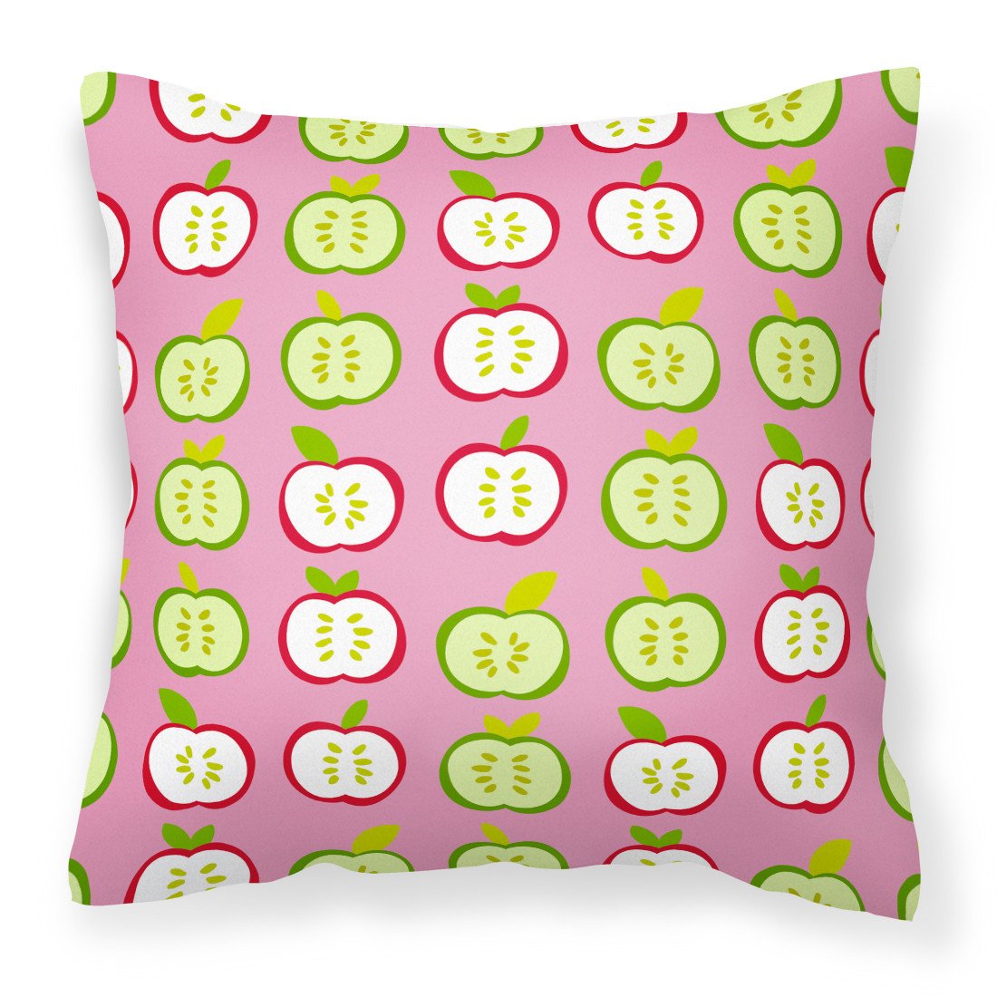 Apples on Pink Fabric Decorative Pillow BB5141PW1818 by Caroline&#39;s Treasures
