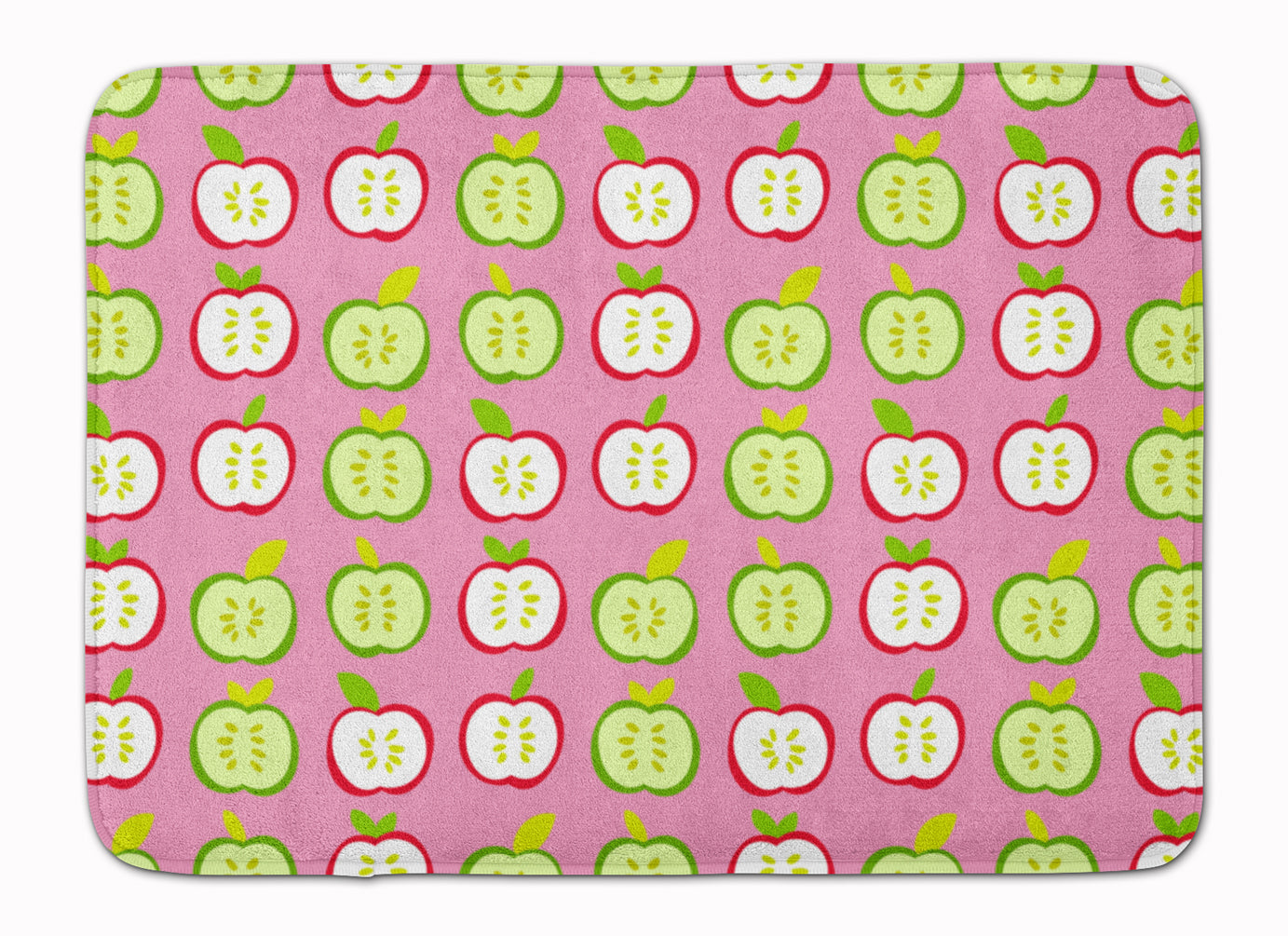 Apples on Pink Machine Washable Memory Foam Mat BB5141RUG - the-store.com